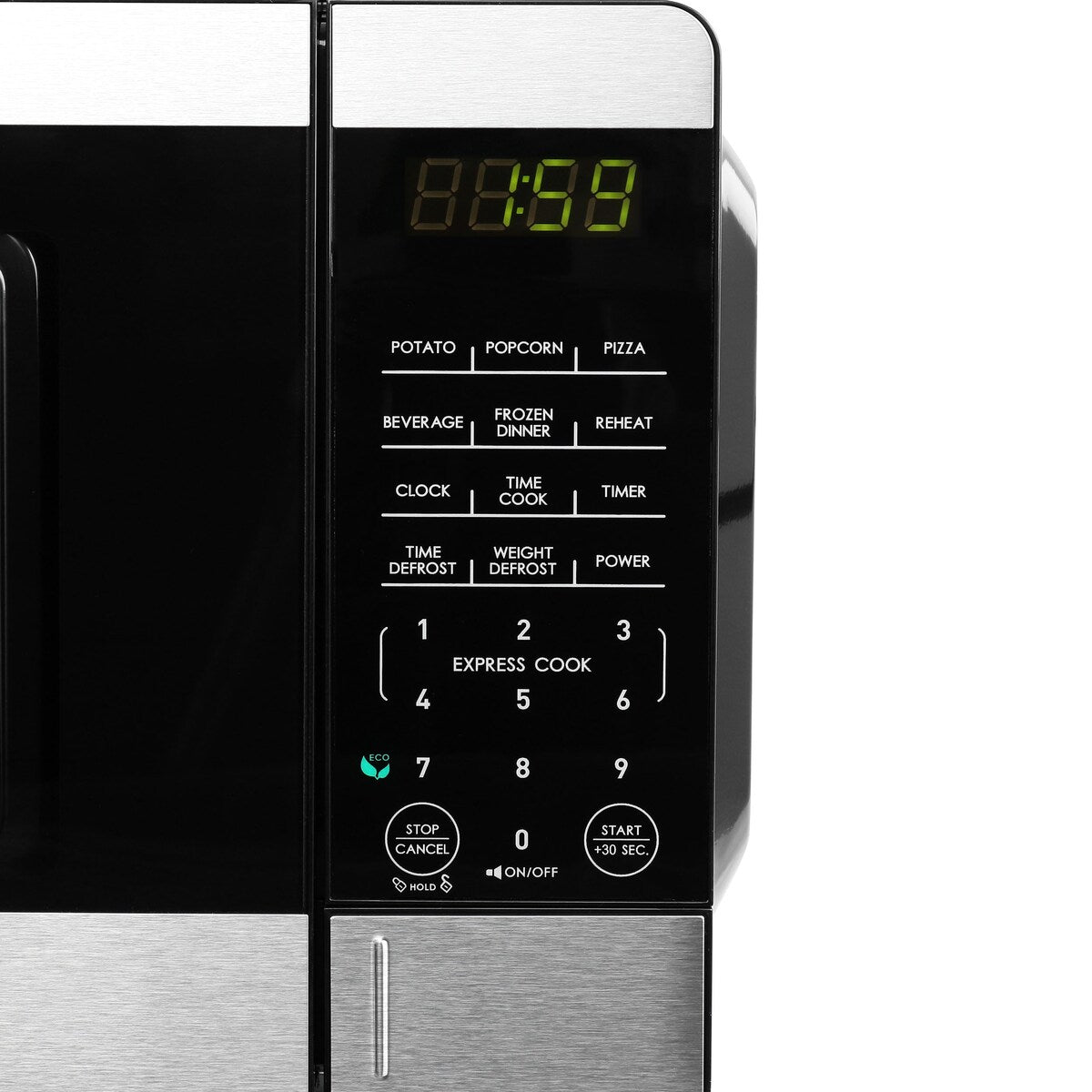 0,9 Kubikfuß 900 W Tischmikrowelle in Schwarz mit One Touch Express Cooking
