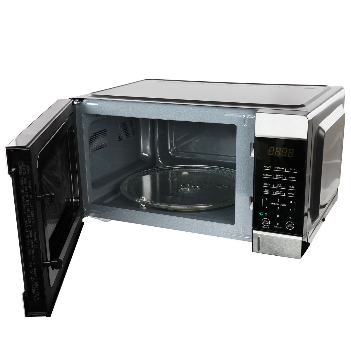 0,9 Kubikfuß 900 W Tischmikrowelle in Schwarz mit One Touch Express Cooking