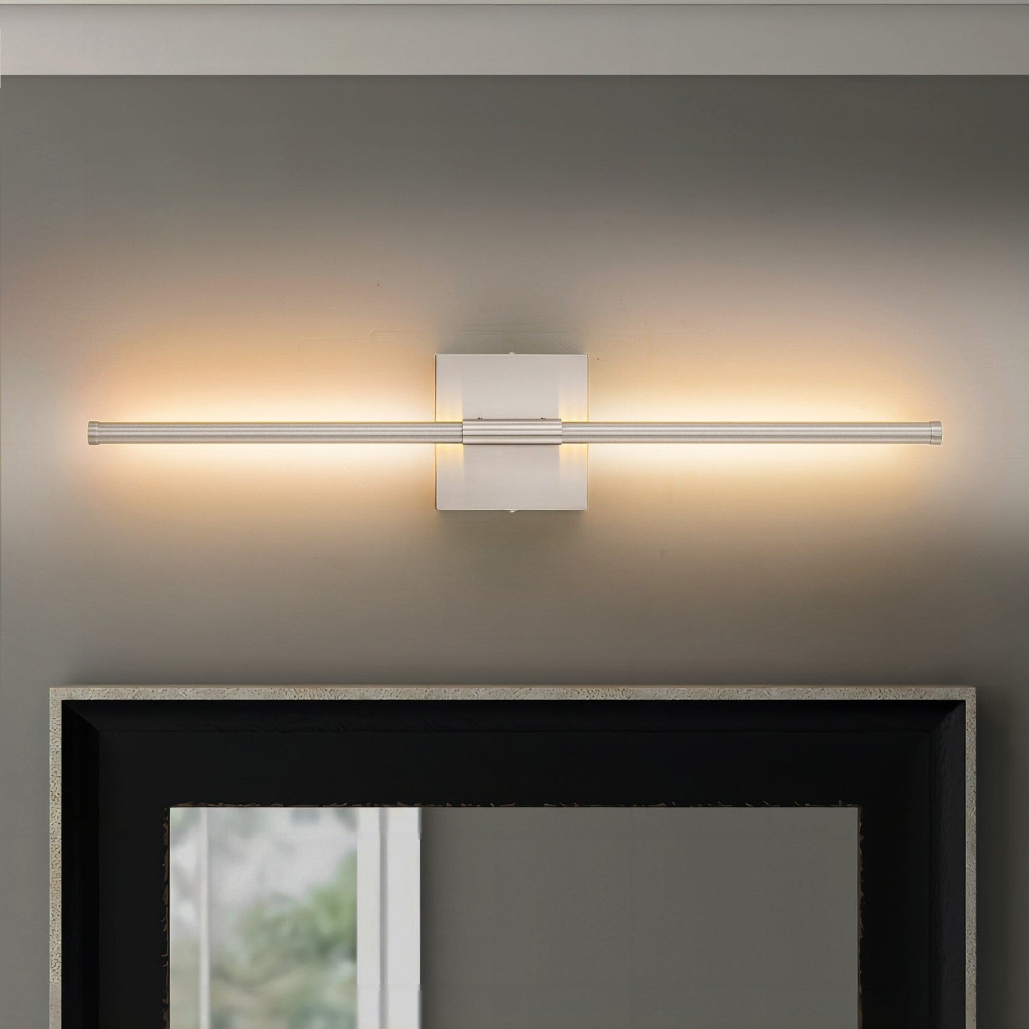 1-flammig 23,6 Zoll Moderne lineare dimmbare integrierte LED-Badezimmer-Wandleuchte