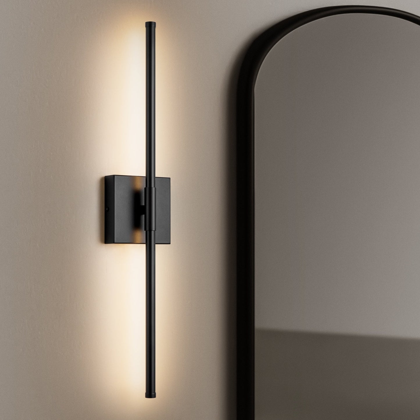 1-flammig 23,6 Zoll Moderne lineare dimmbare integrierte LED-Badezimmer-Wandleuchte