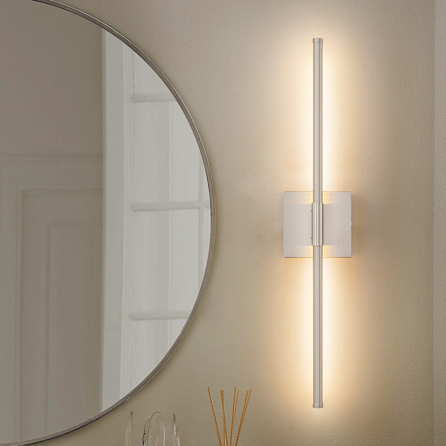 1-flammig 23,6 Zoll Moderne lineare dimmbare integrierte LED-Badezimmer-Wandleuchte