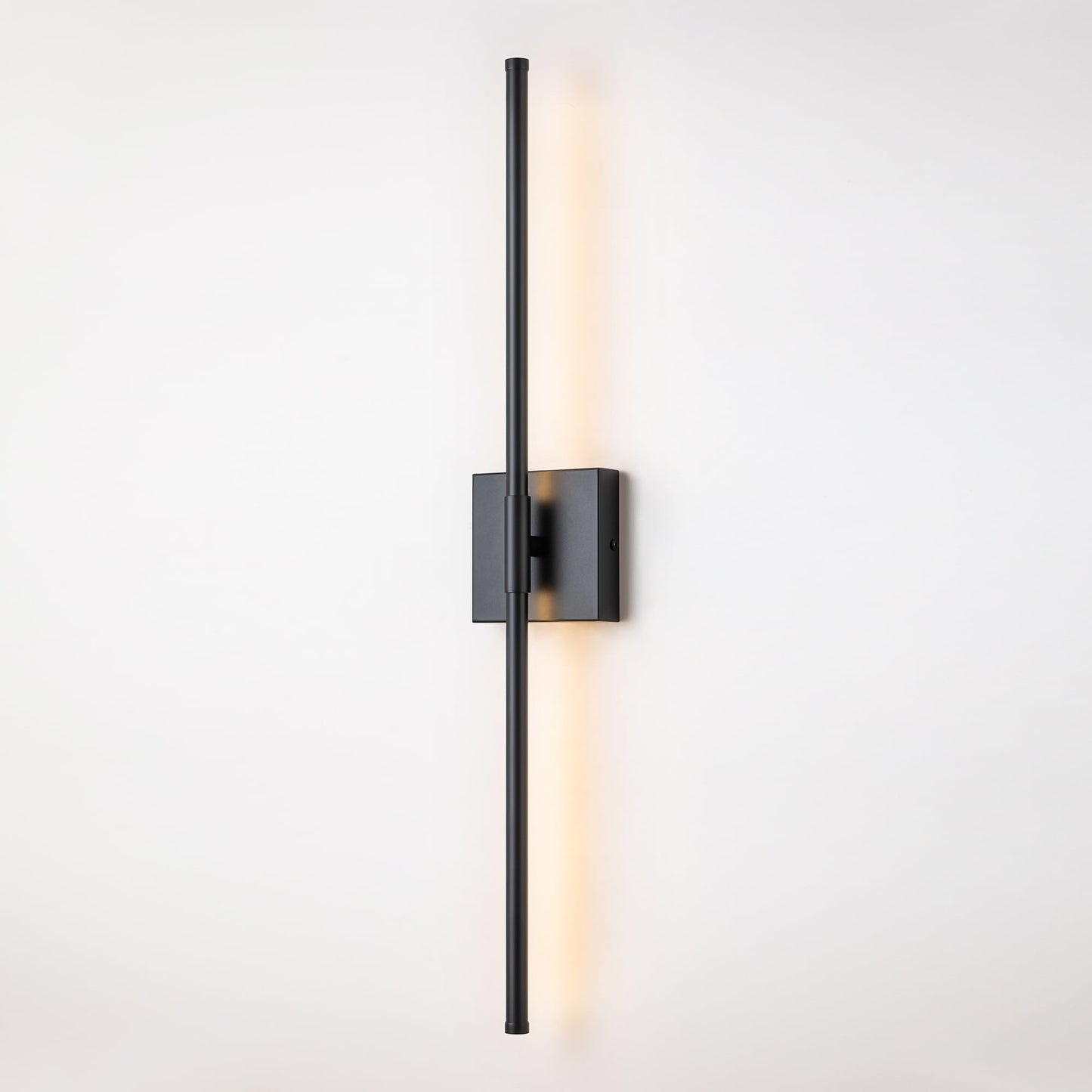 1-flammige, moderne, lange, lineare Wandleuchte in Schwarz/Gold/Nickel, dimmbare LED-Badezimmer-Waschtischleuchte
