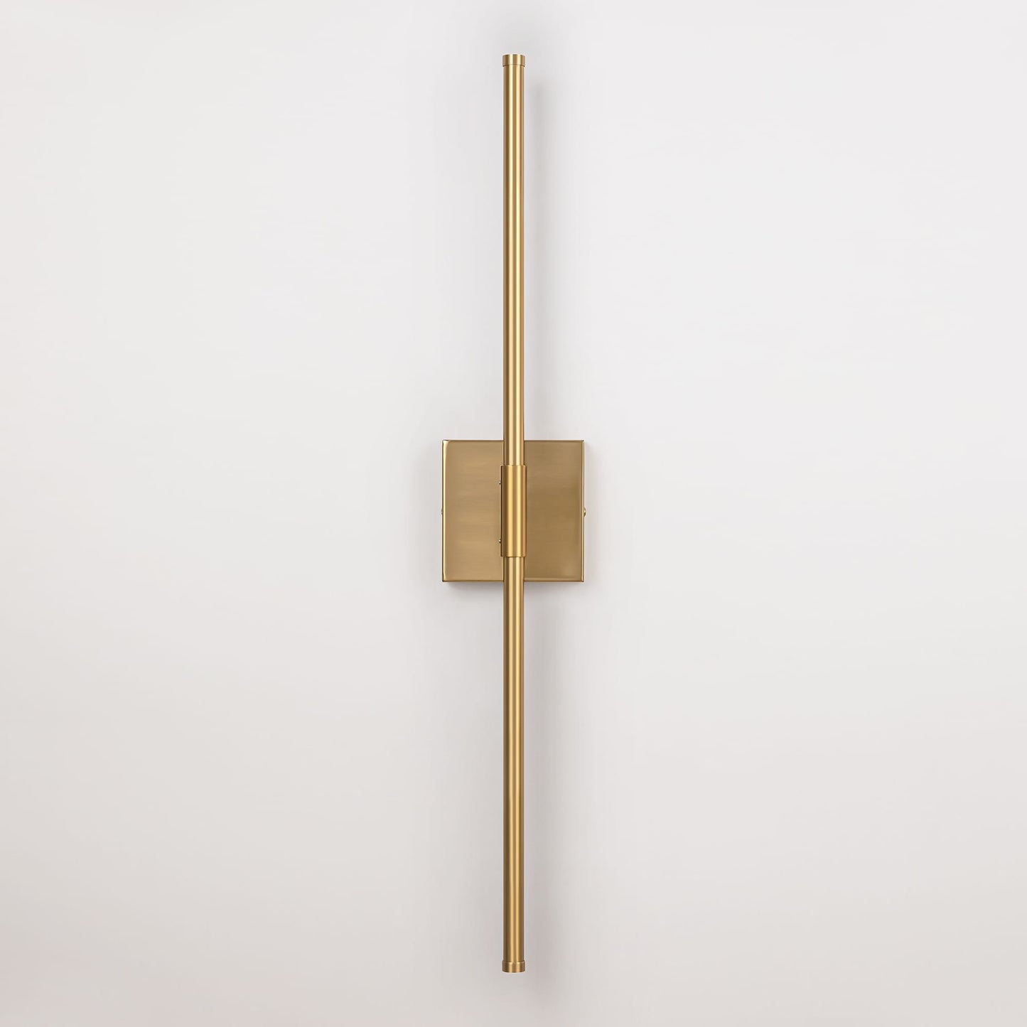 1-flammige, moderne, lange, lineare Wandleuchte in Schwarz/Gold/Nickel, dimmbare LED-Badezimmer-Waschtischleuchte