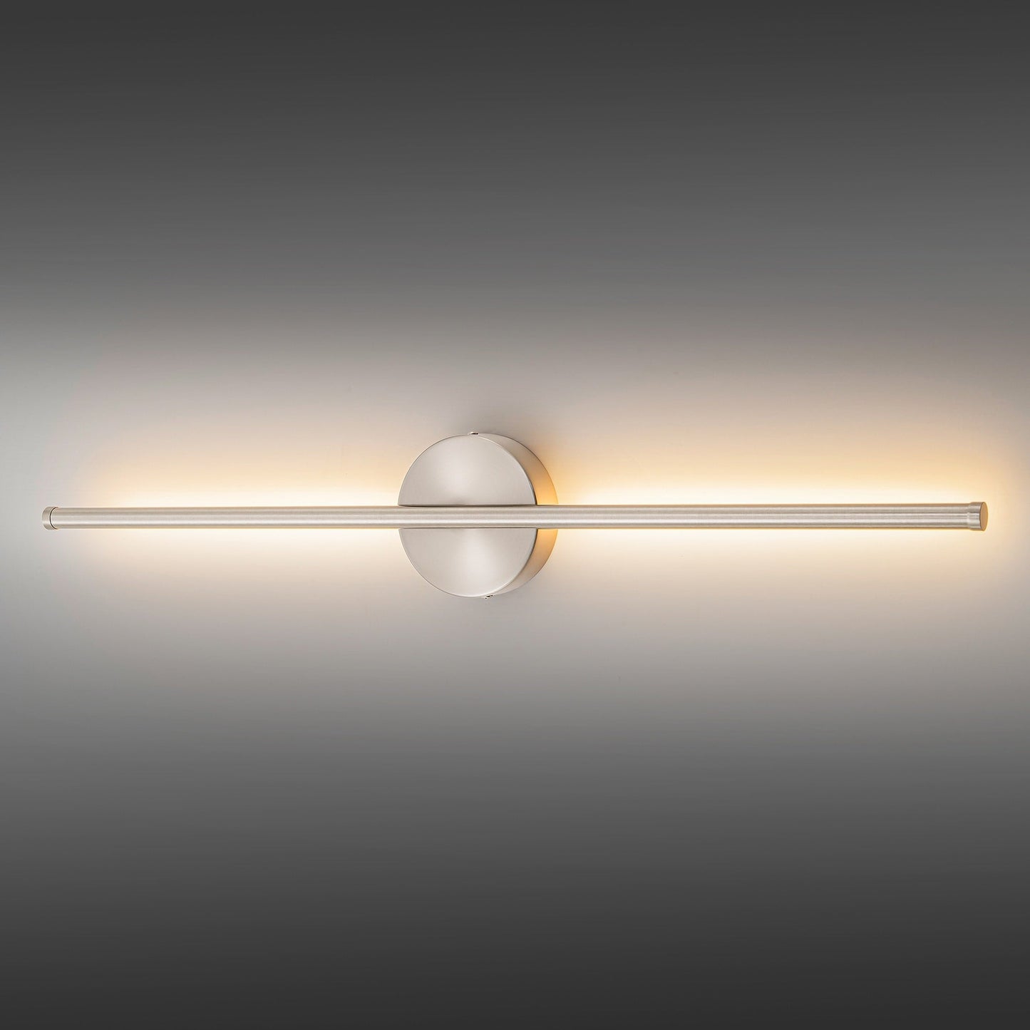 1-flammige, moderne, lange, lineare Wandleuchte in Schwarz/Gold/Nickel, dimmbare LED-Badezimmer-Waschtischleuchte