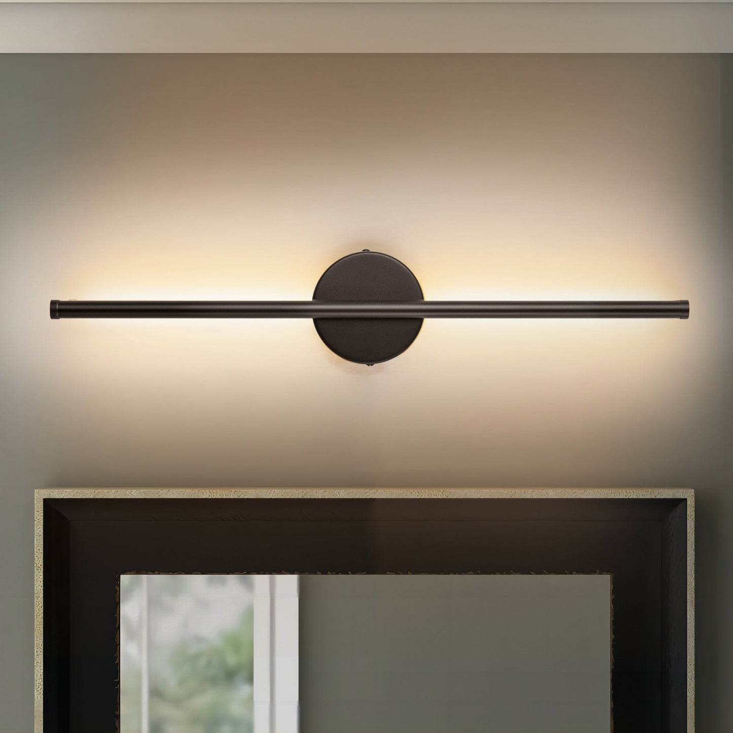 1-flammig 23,6 Zoll Moderne lineare dimmbare integrierte LED-Badezimmer-Wandleuchte