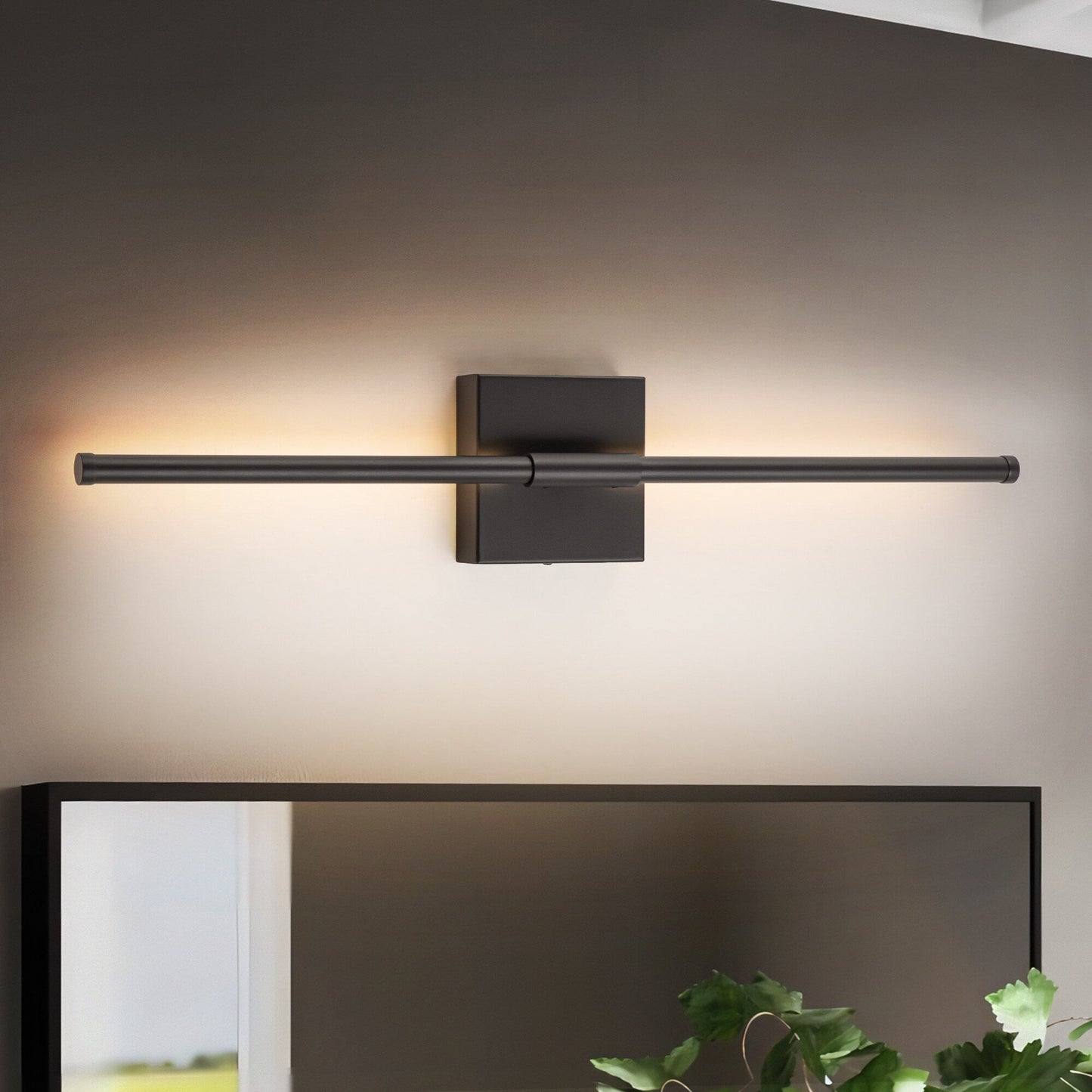 1-flammig 23,6 Zoll Moderne lineare dimmbare integrierte LED-Badezimmer-Wandleuchte