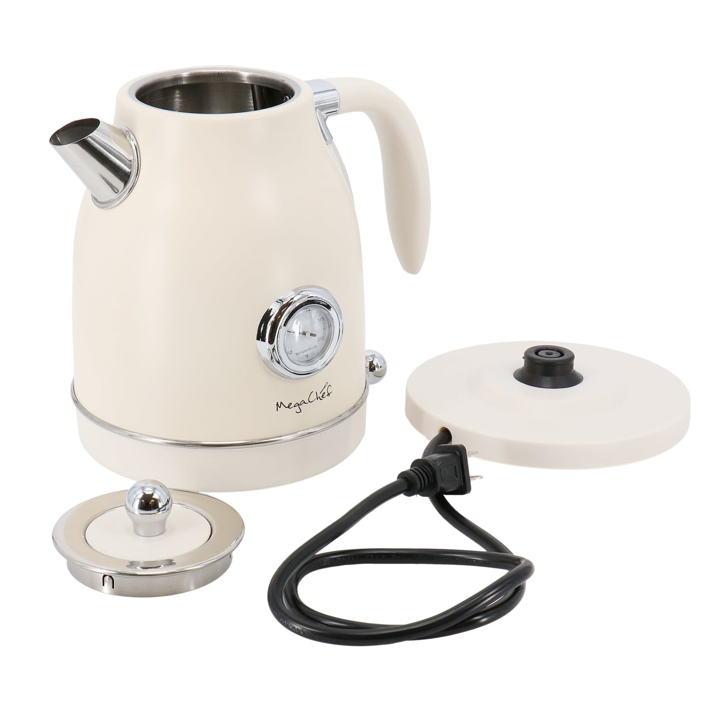 1,7-Liter-Kombination aus elektrischem Teekessel und 2-Scheiben-Toaster in Mattcreme