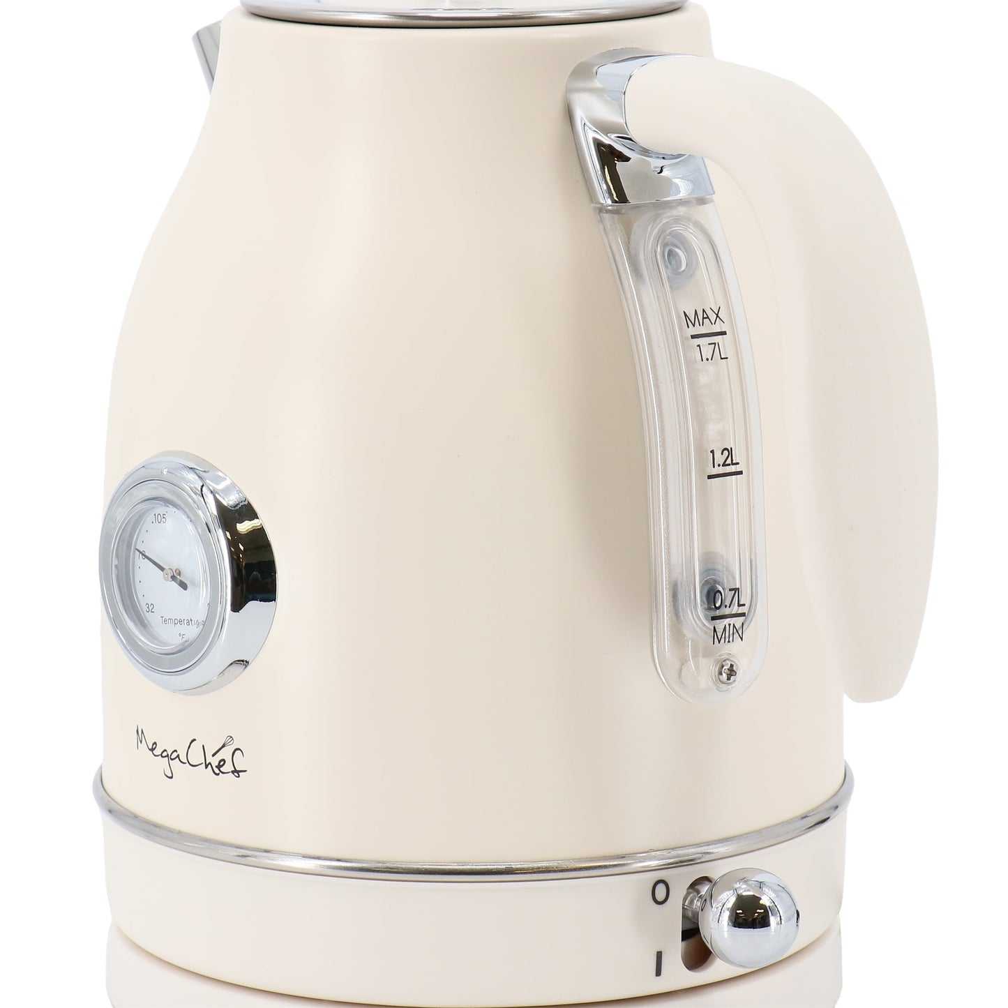 1,7-Liter-Kombination aus elektrischem Teekessel und 2-Scheiben-Toaster in Mattcreme