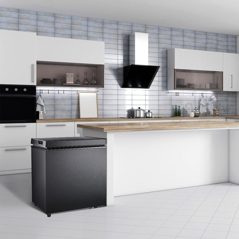 1,8 Kubikfuß Gefriertruhe mit herausnehmbarem Korb, Bodenablauf, 7-stufigem Thermostat, freistehendes Design für Haus und Wohnung