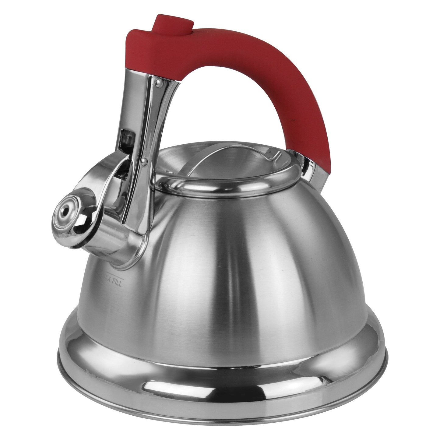 1,8 Quart Edelstahl-Pfeifkessel mit ergonomischem Griff und breiter Basis
