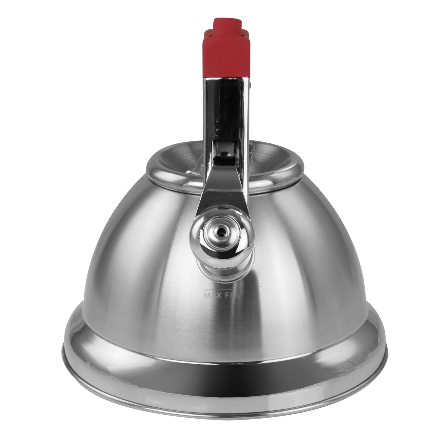 1,8 Quart Edelstahl-Pfeifkessel mit ergonomischem Griff und breiter Basis