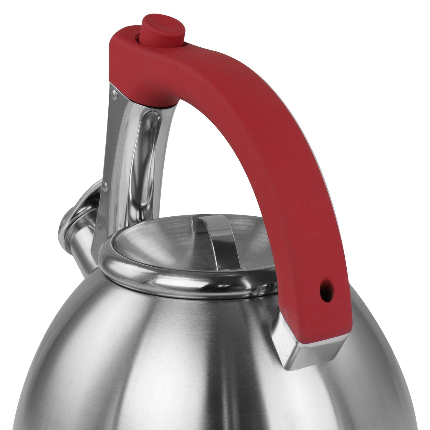 1,8 Quart Edelstahl-Pfeifkessel mit ergonomischem Griff und breiter Basis