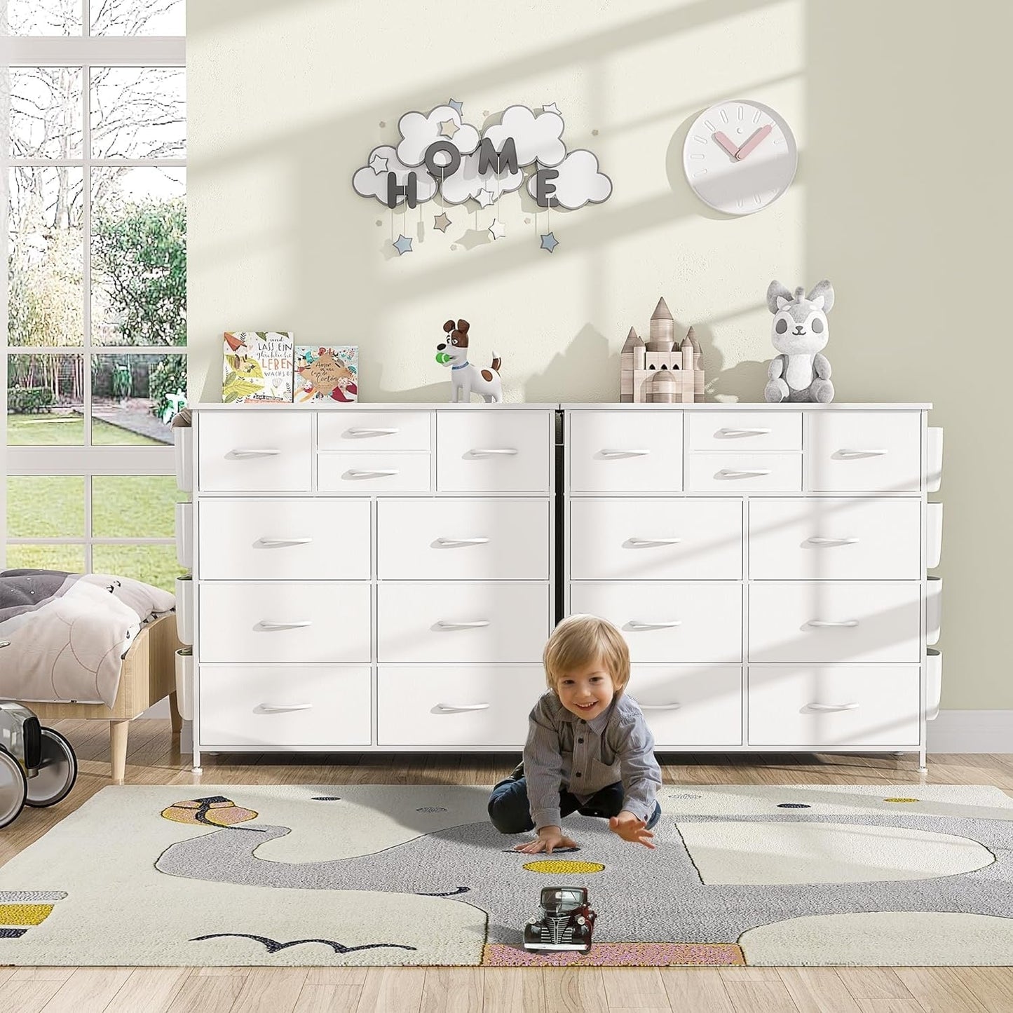 Kommode mit 10 Schubladen, Stoffschrank, Aufbewahrungsturm, Organizer, Schlafzimmer