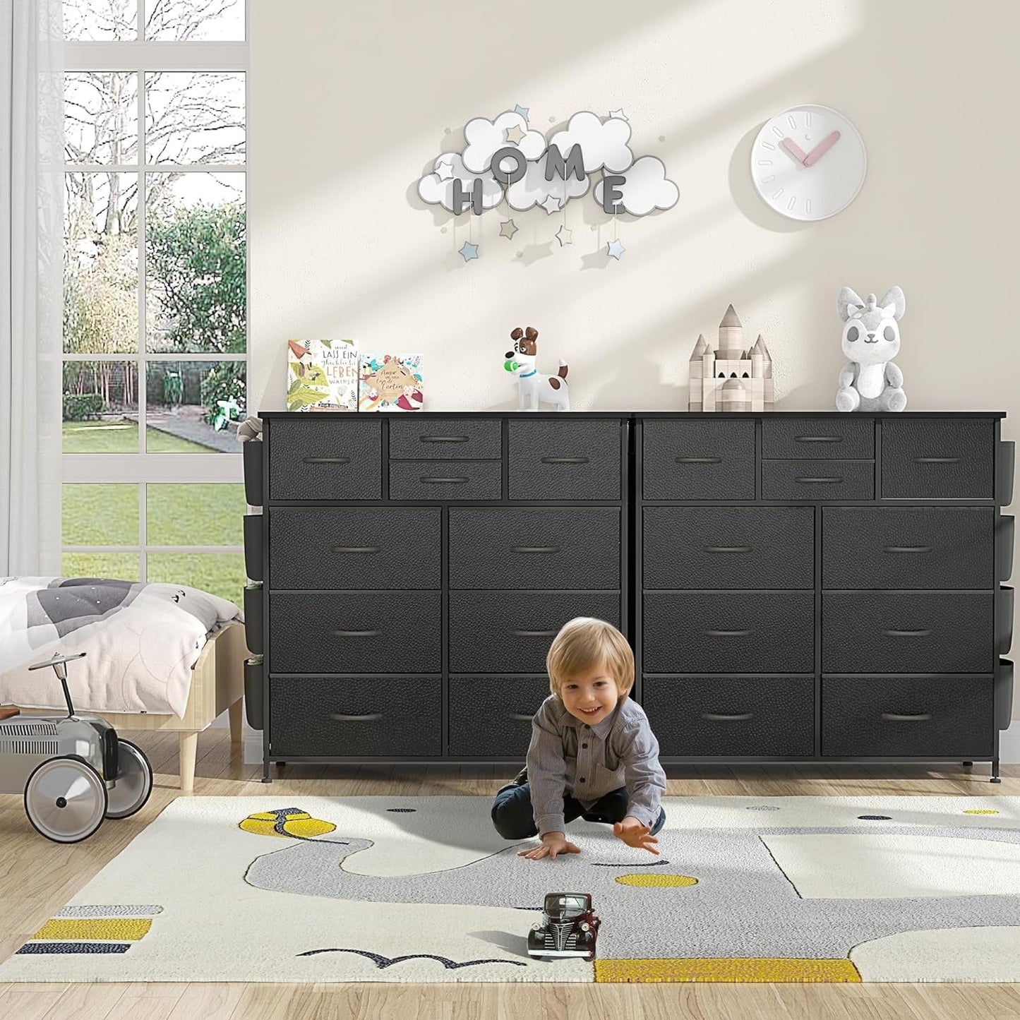 Kommode mit 10 Schubladen, Stoffschrank, Aufbewahrungsturm, Organizer, Schlafzimmer