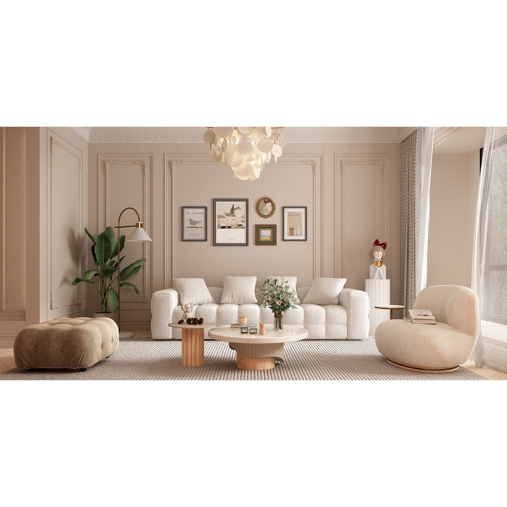 100.8 Teddy Velvet Sofa CouchModern Loveseat/Sofa/Couch with Armrest