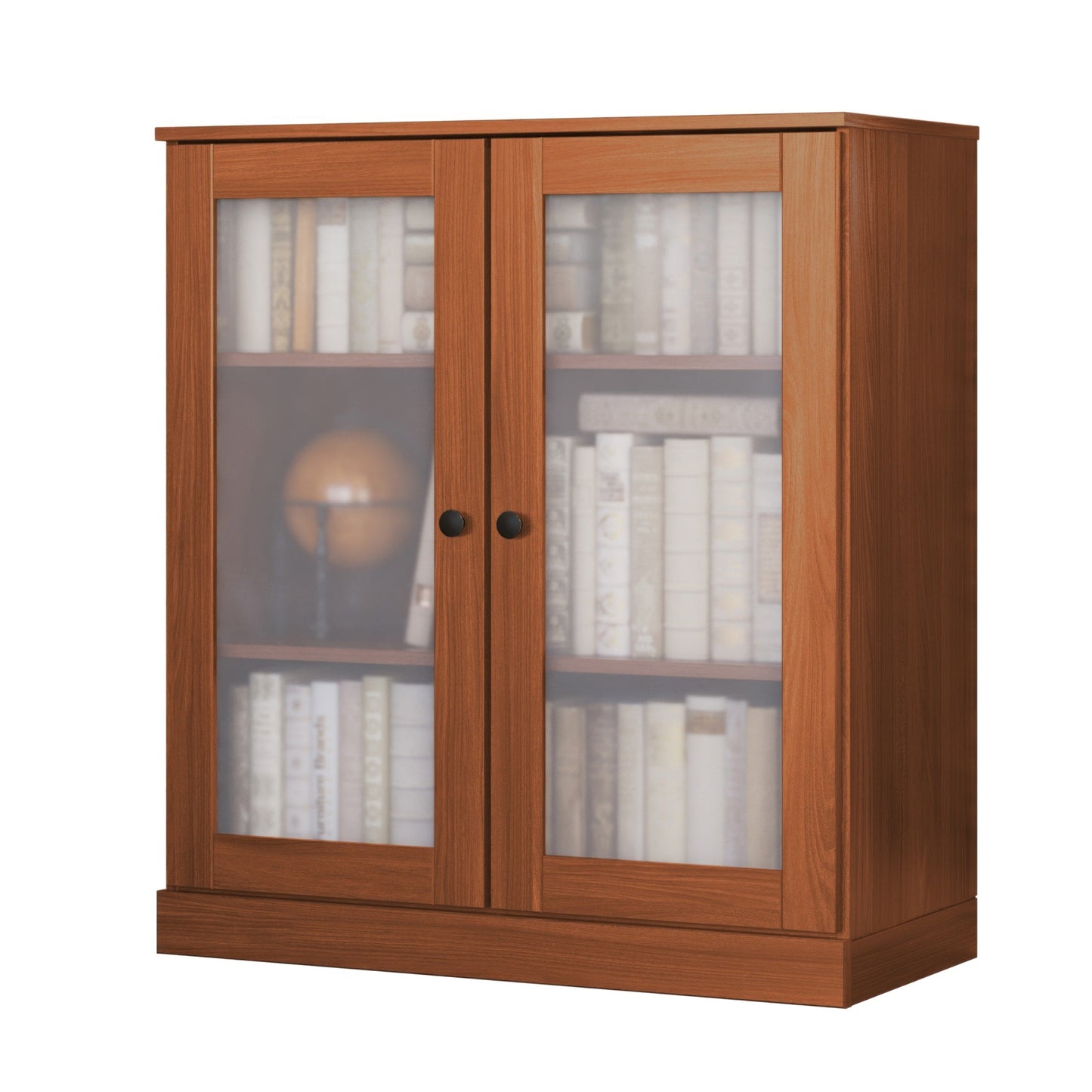 Bücherregal mit 3 Regalböden aus 100 % Massivholz und optionalen Türen von Palace Imports
