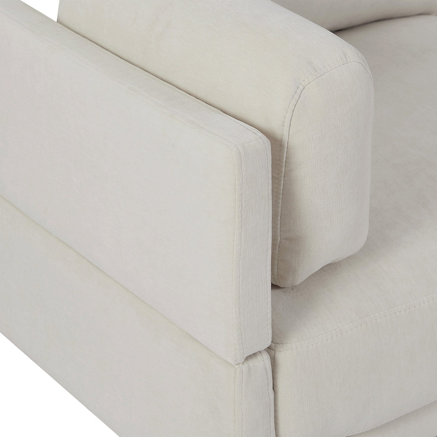 102.4 L-förmiges Polyester-Sofa mit wendbarem Fußhocker, dicken Kissen und Kunststoffbeinen