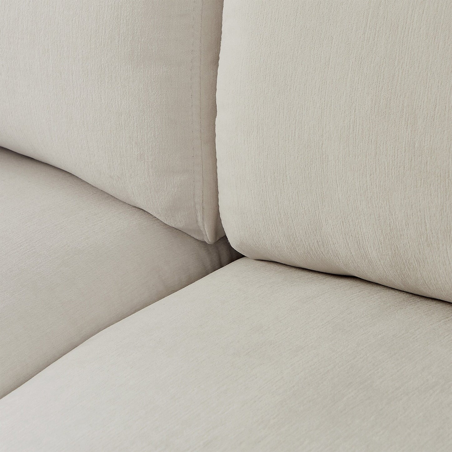 102.4 L-förmiges Polyester-Sofa mit wendbarem Fußhocker, dicken Kissen und Kunststoffbeinen