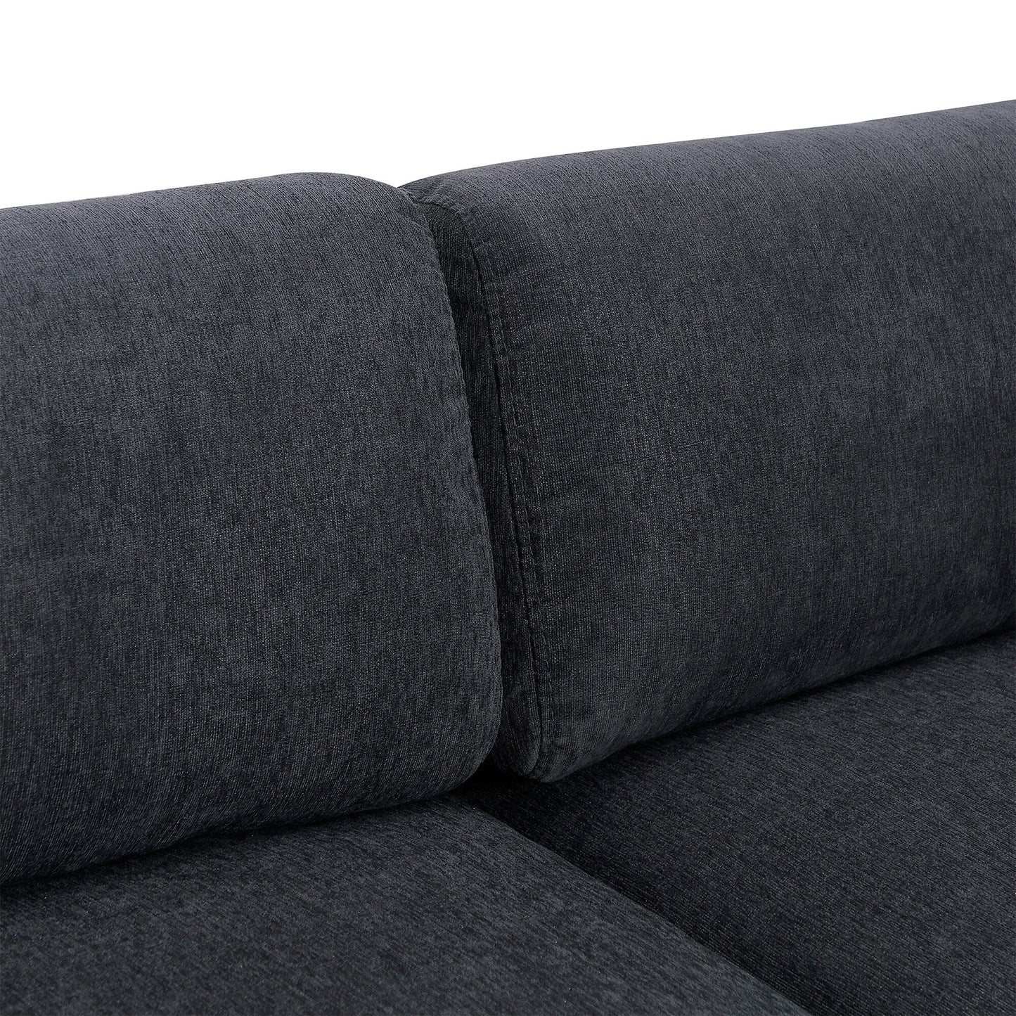 102,4'' L-förmiges Polyester-Sofa mit umkehrbarem Fußhocker und robusten Beinen