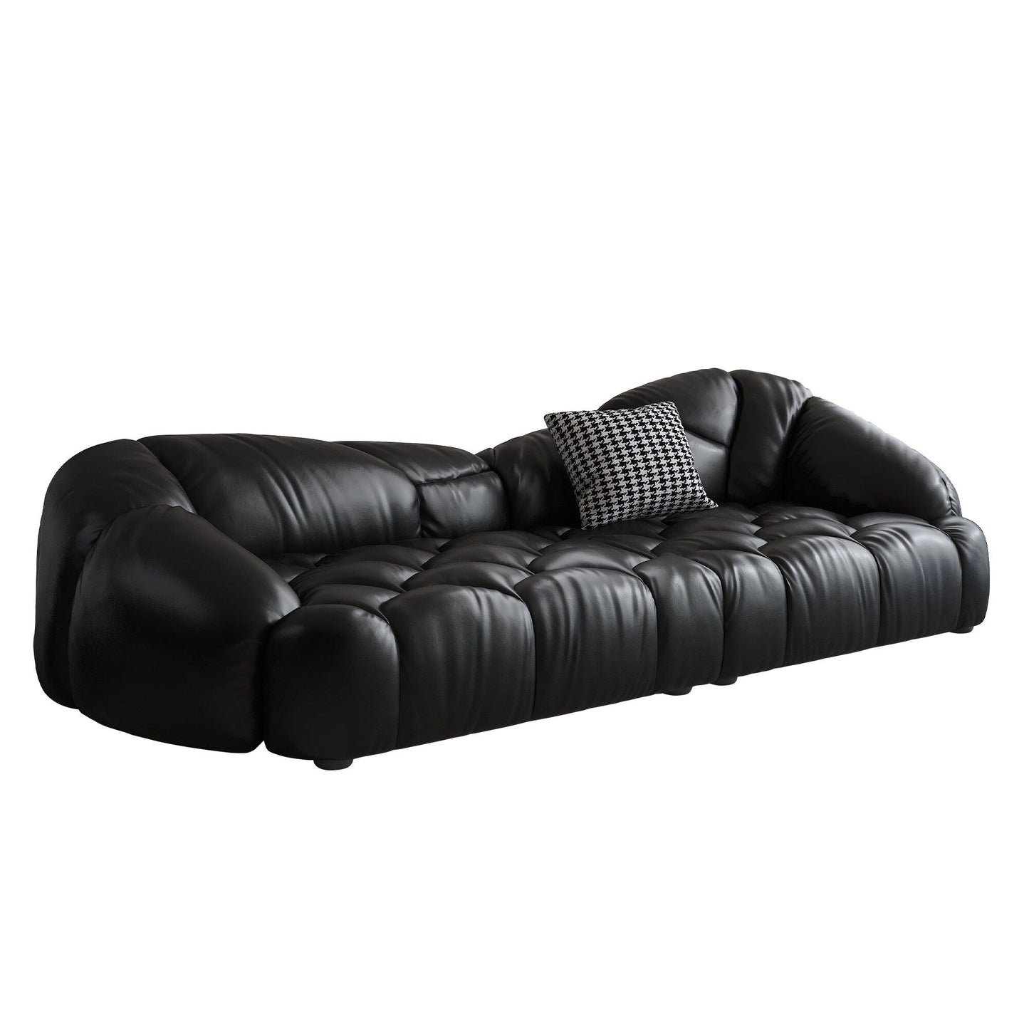 104.3 Leather Upholstered Sofa - 104.3 x 45.3