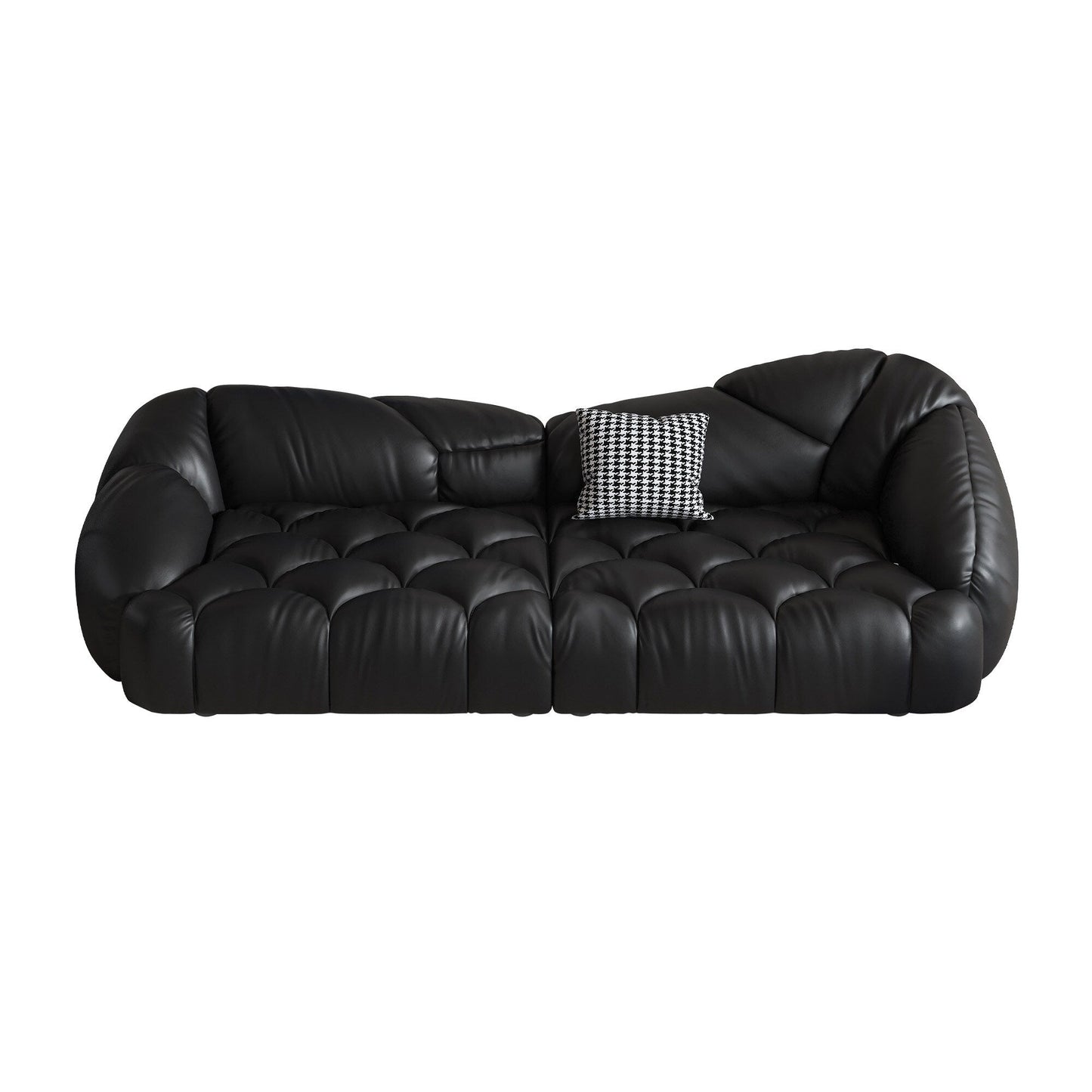 104.3 Leather Upholstered Sofa - 104.3 x 45.3