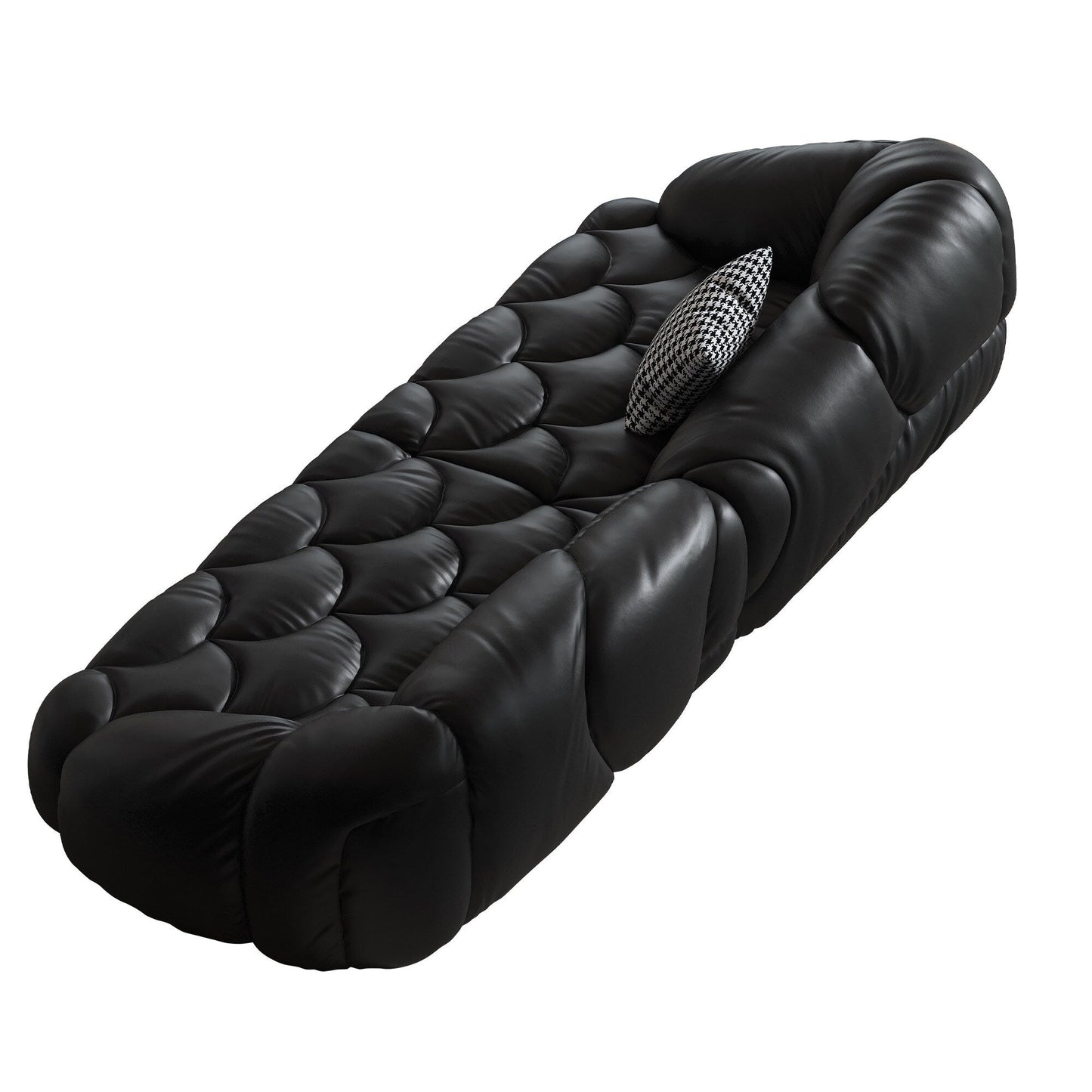 104.3 Leather Upholstered Sofa - 104.3 x 45.3