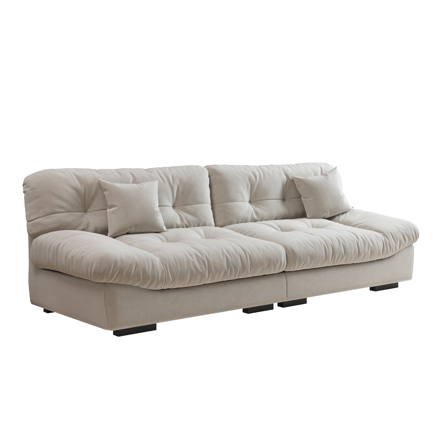 105'' Minimalism Cloud Sofa Loveseat with Two Pillow