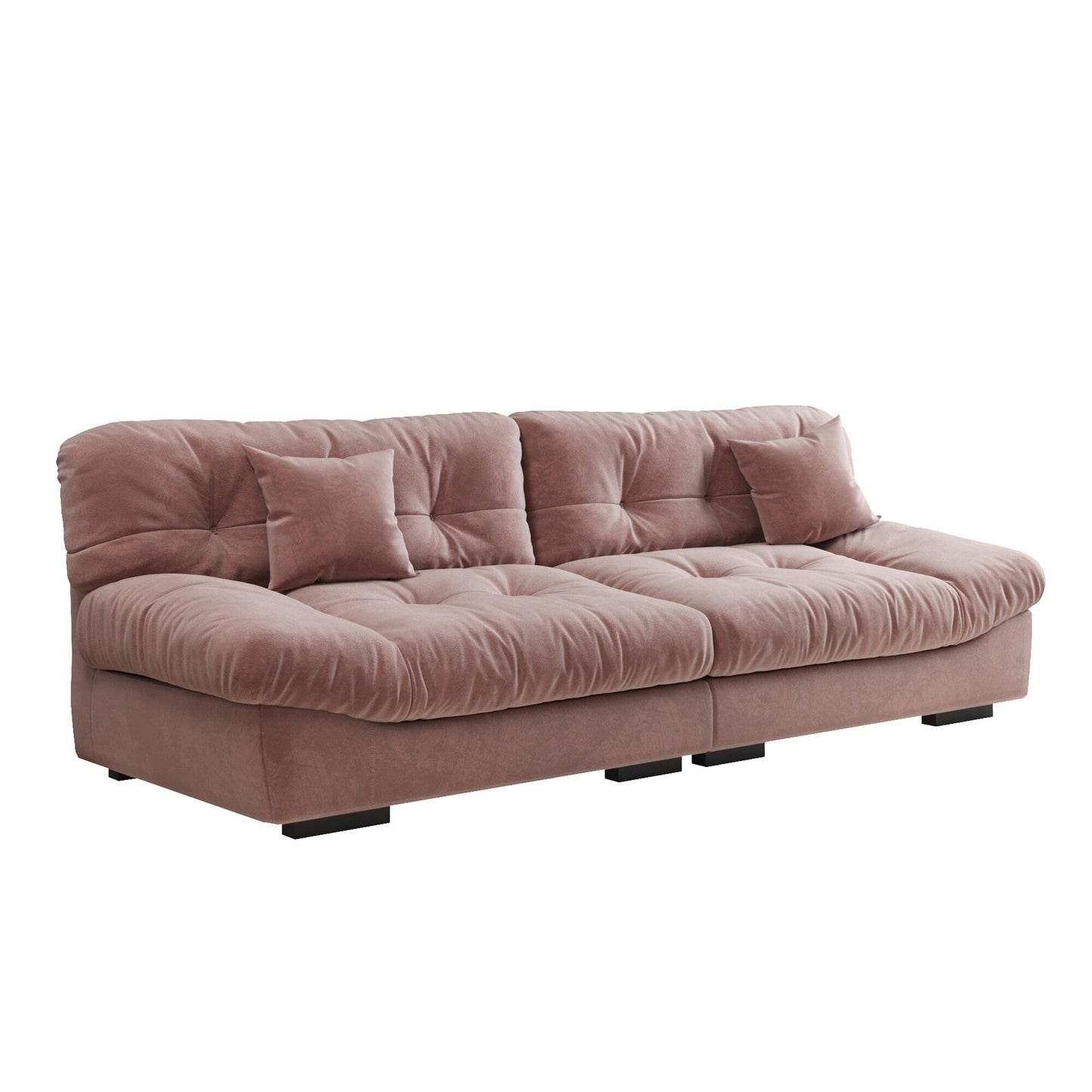 105'' Minimalism Cloud Sofa Loveseat with Two Pillow