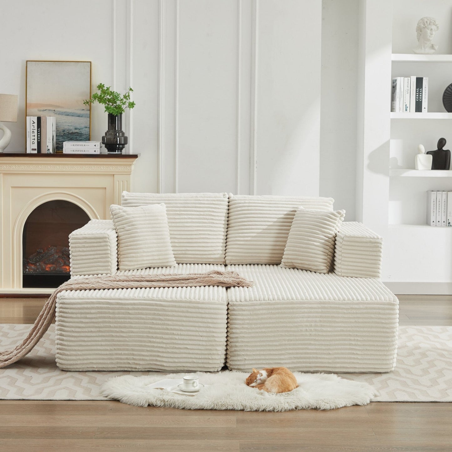106 Cloud Sectional Couch Double Chaise Lounges,Deep Seat Modern Modular Sofa For Living Room,No Assembly Required