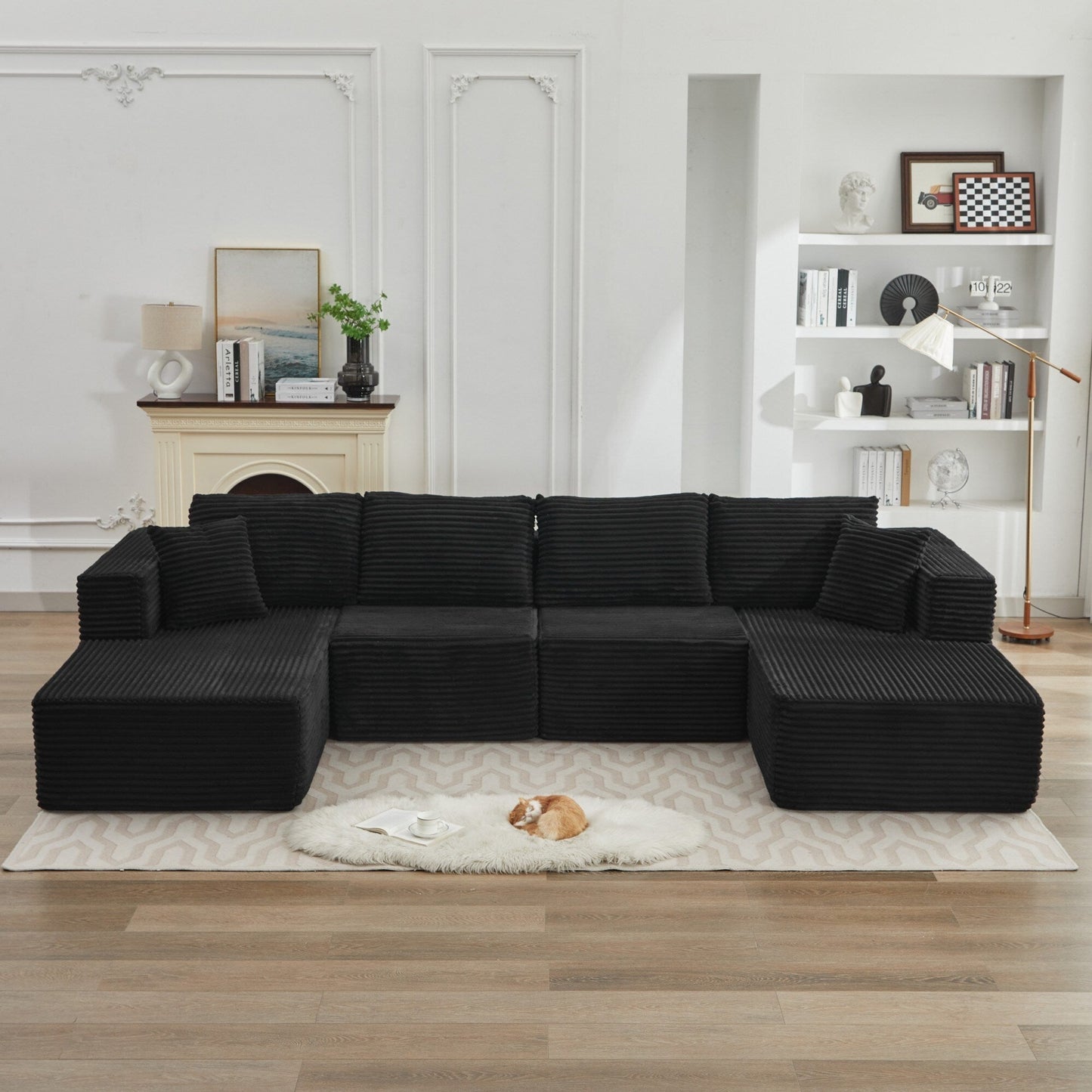 106 Cloud Sectional Couch Double Chaise Lounges,Deep Seat Modern Modular Sofa For Living Room,No Assembly Required