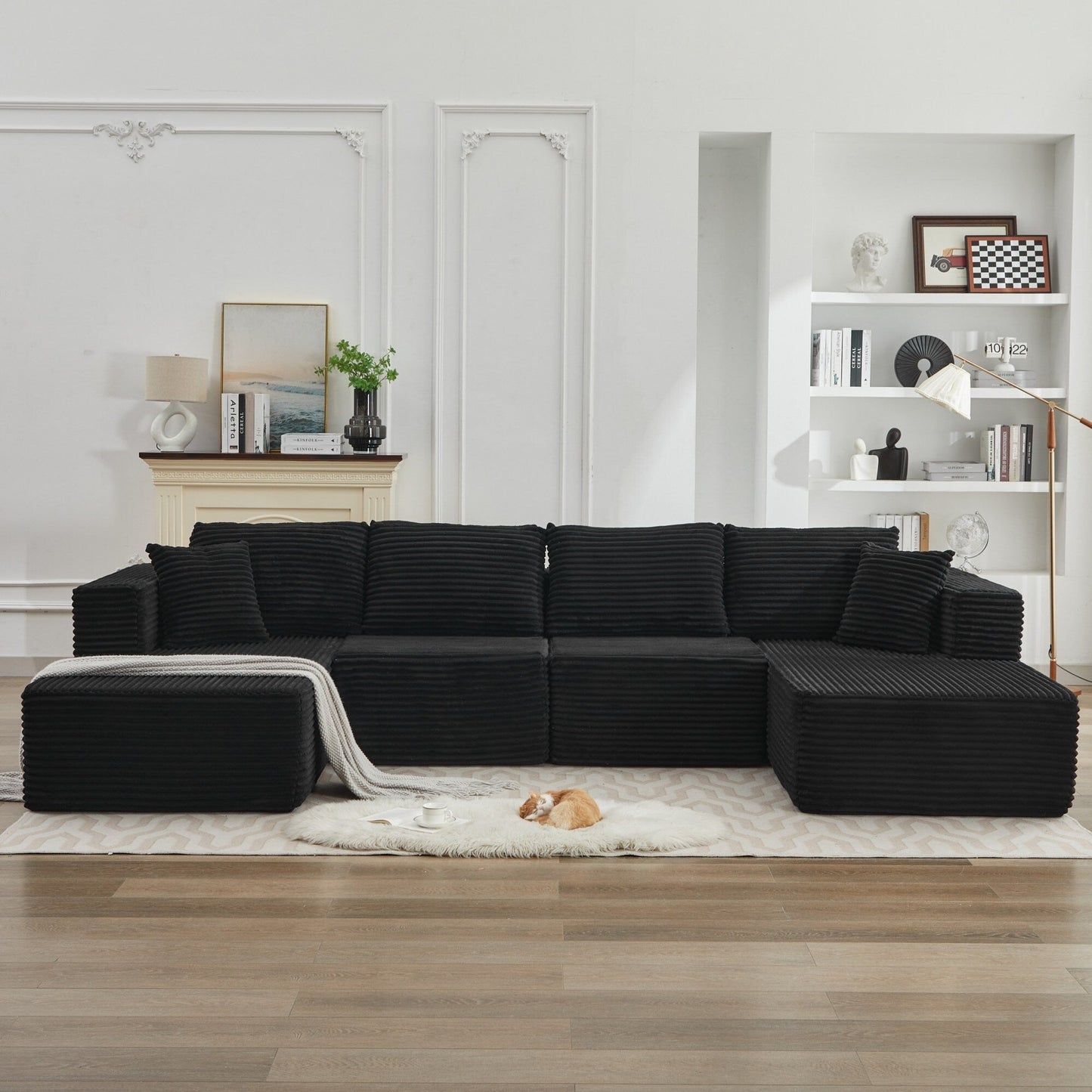 106 Cloud Sectional Couch Double Chaise Lounges,Deep Seat Modern Modular Sofa For Living Room,No Assembly Required