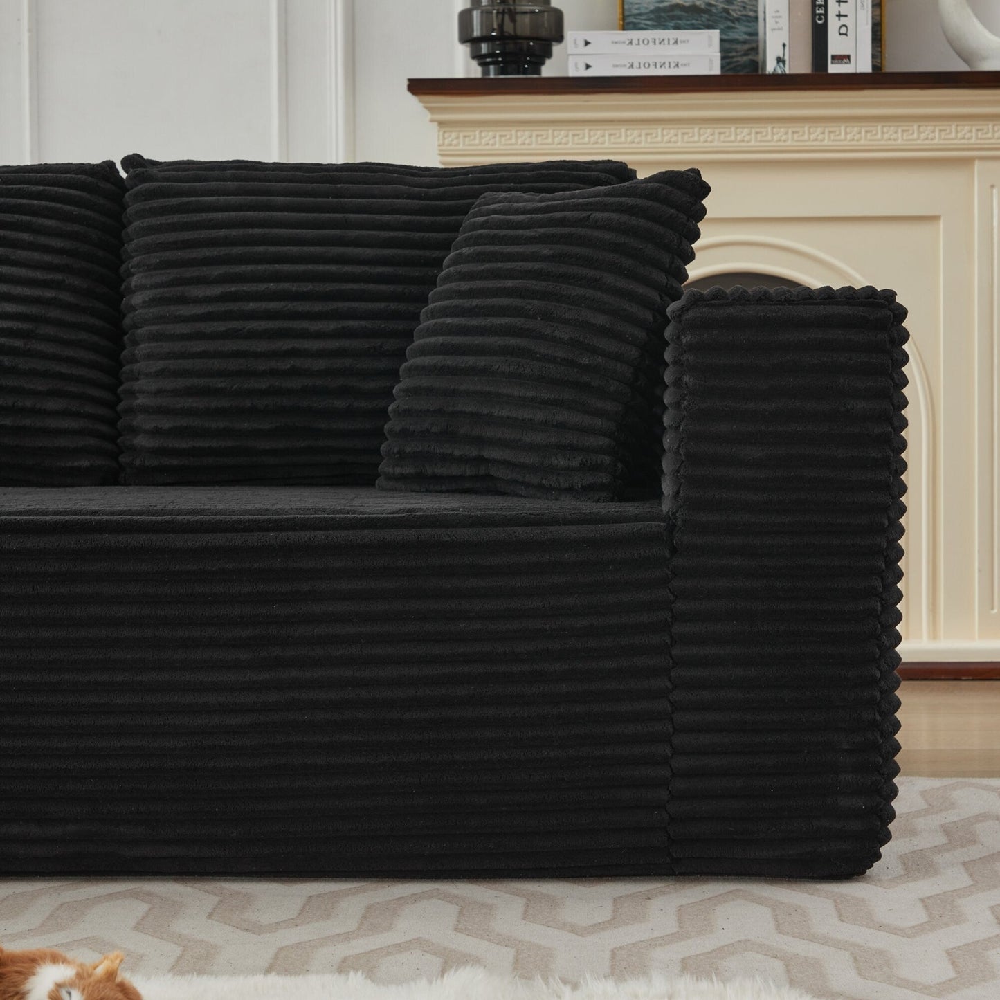 106 Cloud Sectional Couch L-Shape With Left Facing Chaise,Deep Seat Modern Modular Sofa For Living Room,No Assembly Required