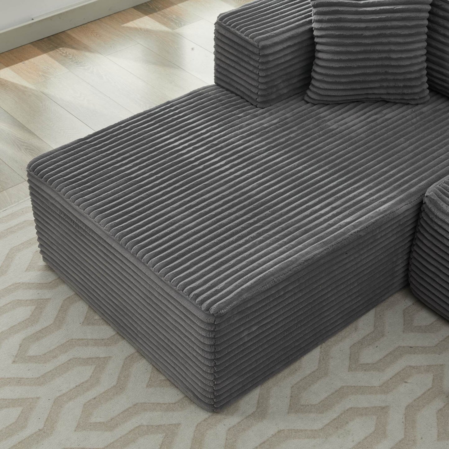 106 Cloud Sectional Couch L-Shape With Left Facing Chaise,Deep Seat Modern Modular Sofa For Living Room,No Assembly Required