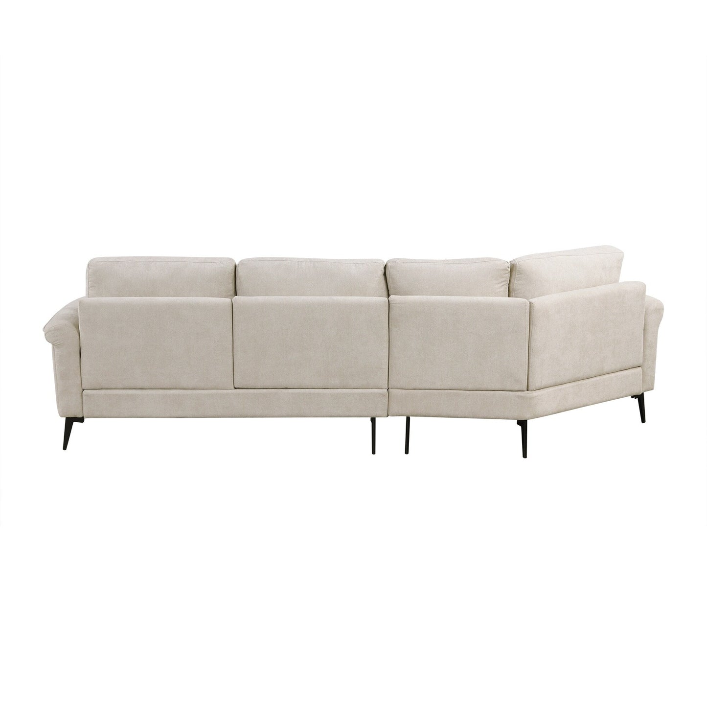 111 3 Seater Sofa Couch, Chenille Curved Sofa Couch with 2 Printed Pillows Modern Upholstered Sofa for Living Room