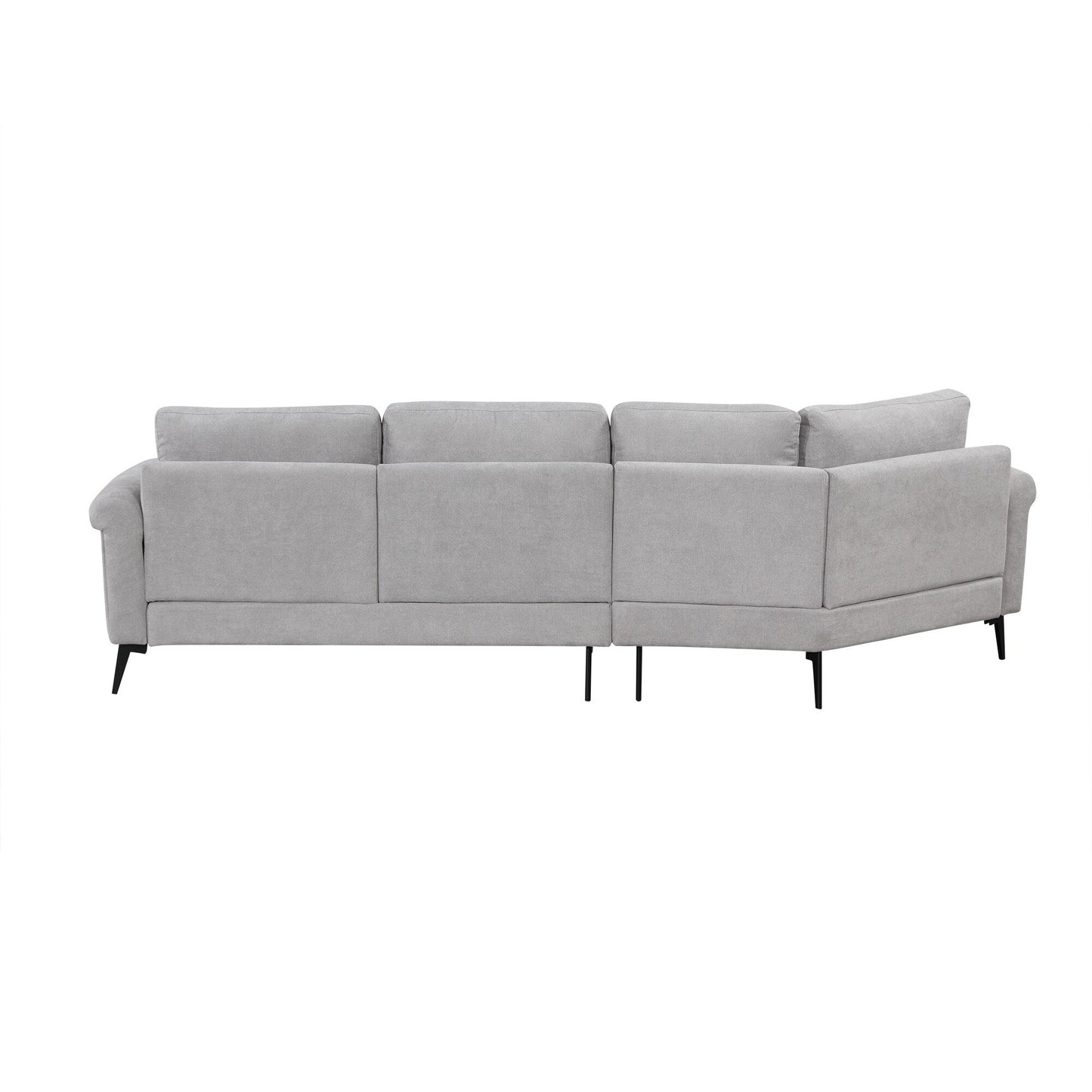 111 3 Seater Sofa Couch, Chenille Curved Sofa Couch with 2 Printed Pillows Modern Upholstered Sofa for Living Room