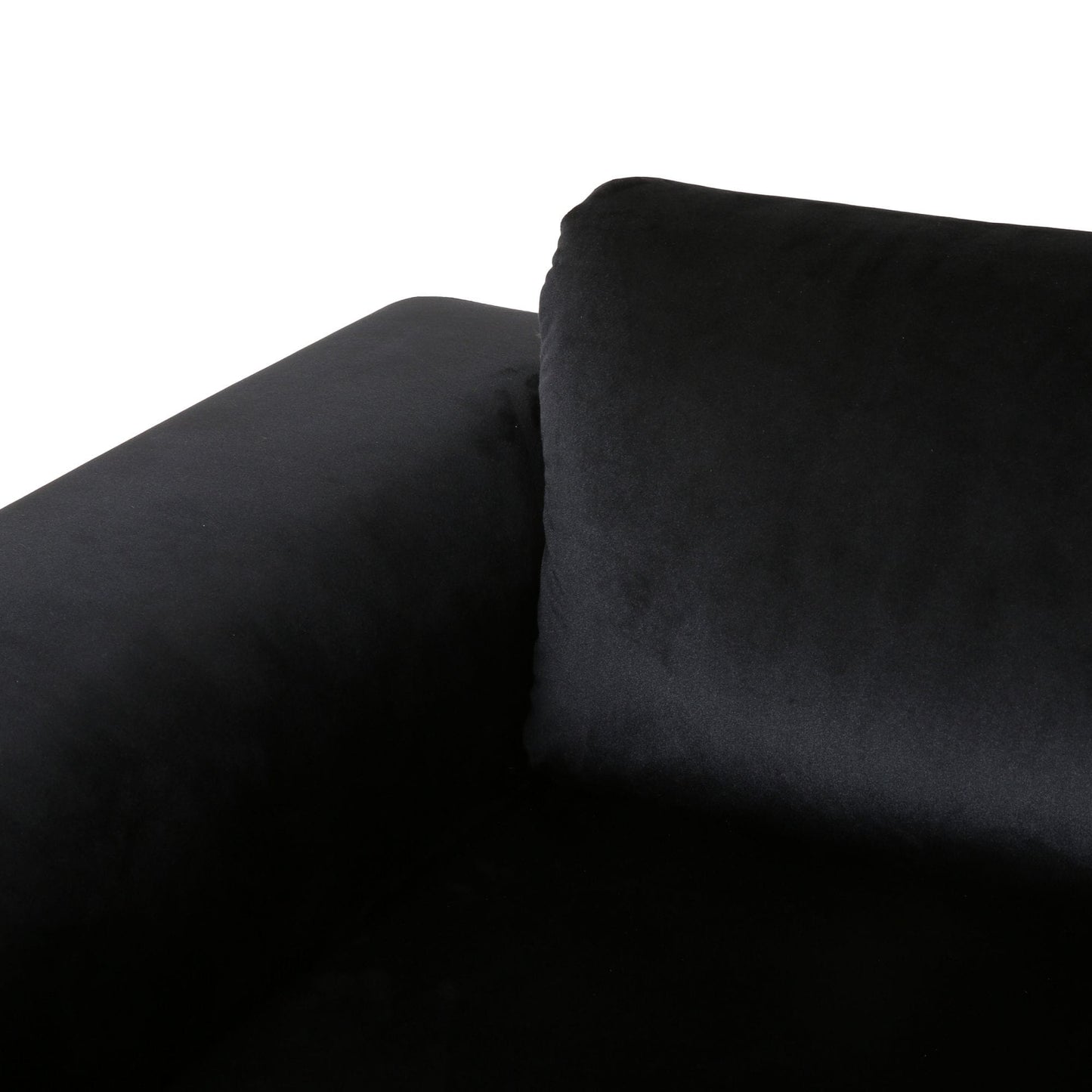 111 Velvet 4-Seater Sofa with Soft Cushions and Metal Silver Legs for Living Room