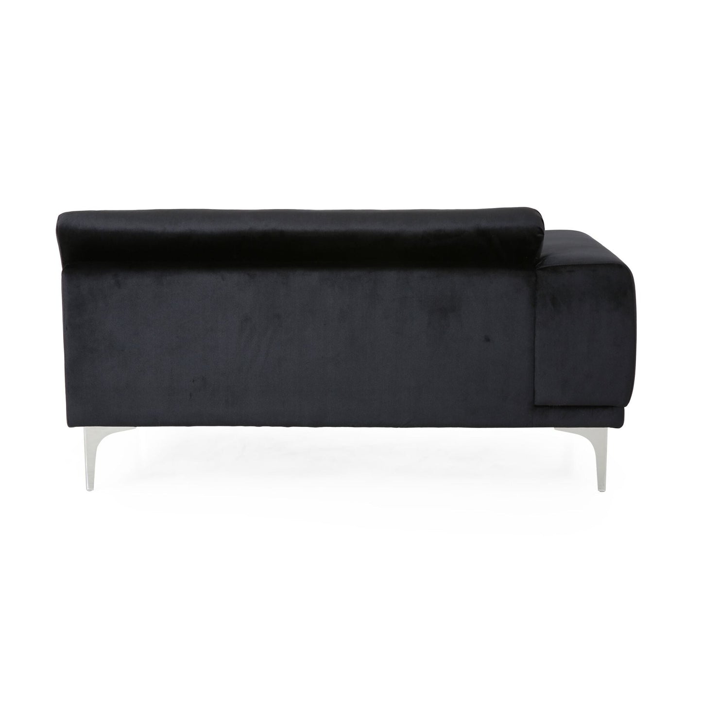 111 Velvet 4-Seater Sofa with Soft Cushions and Metal Silver Legs for Living Room
