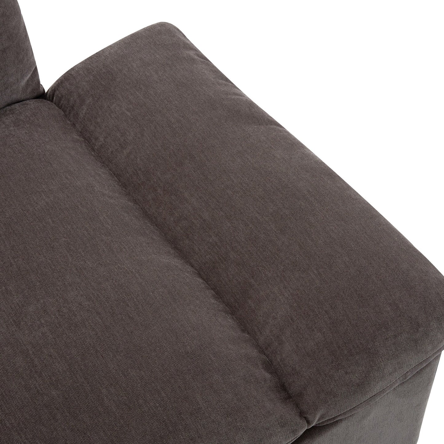 119.5 Large Polyester 3-seater Sofa with 2 Storage Units and Rubber Wood Legs for Living Room