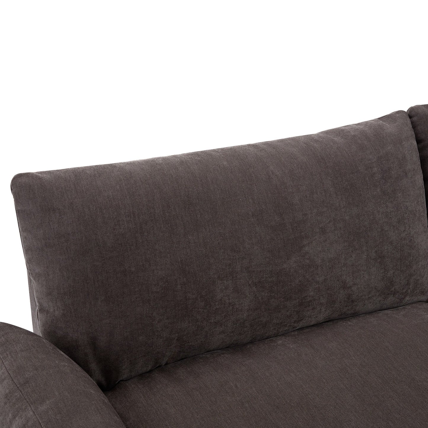 119.5 Large Polyester 3-seater Sofa with 2 Storage Units and Rubber Wood Legs for Living Room