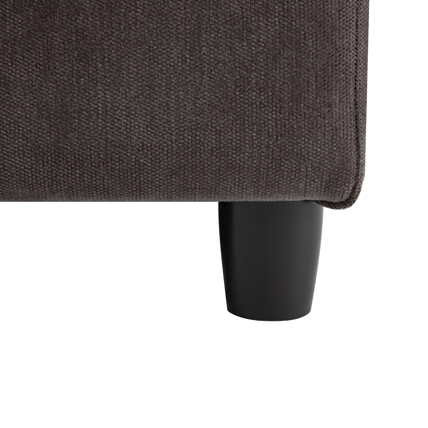 119.5 Large Polyester 3-seater Sofa with 2 Storage Units and Rubber Wood Legs for Living Room