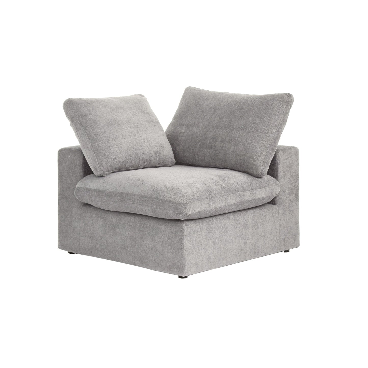 120 L-shaped Modern Sectional Sofa Linen Modular Sofa Couch with Storage Ottoman