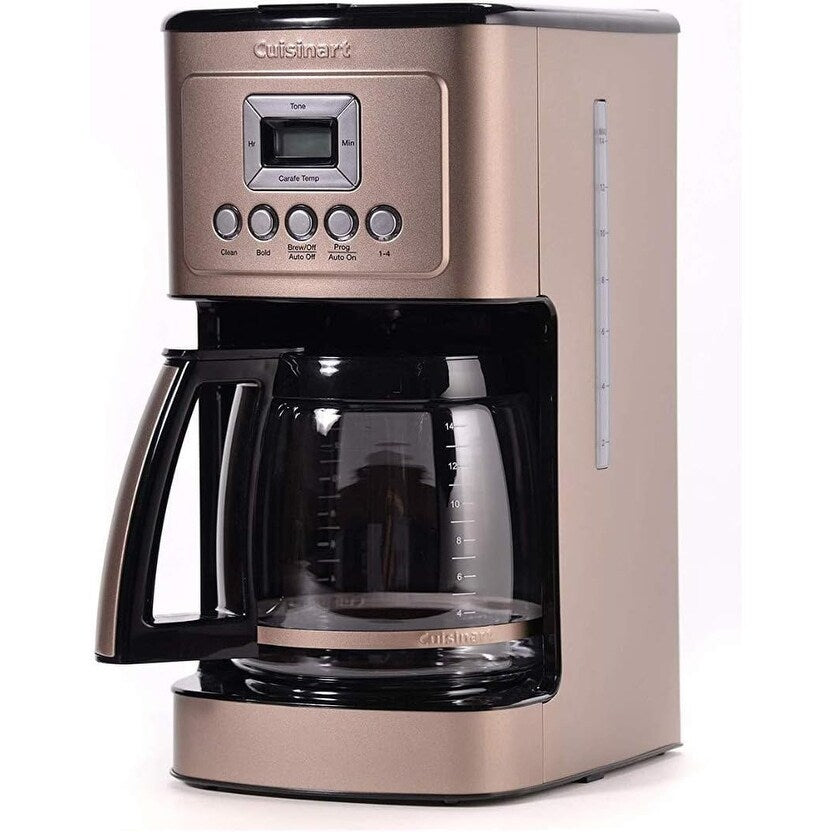 14-Tassen-Kaffeevollautomat, Glaskaraffe, Brühstärkeregelung, 1-4 Tassen-Einstellung, Edelstahl, Umbra