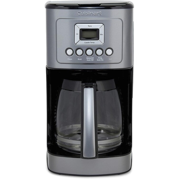 Automatische Kaffeemaschine für 14 Tassen, Glaskaraffe, Brühstärkeregelung, Edelstahl in Rotguss