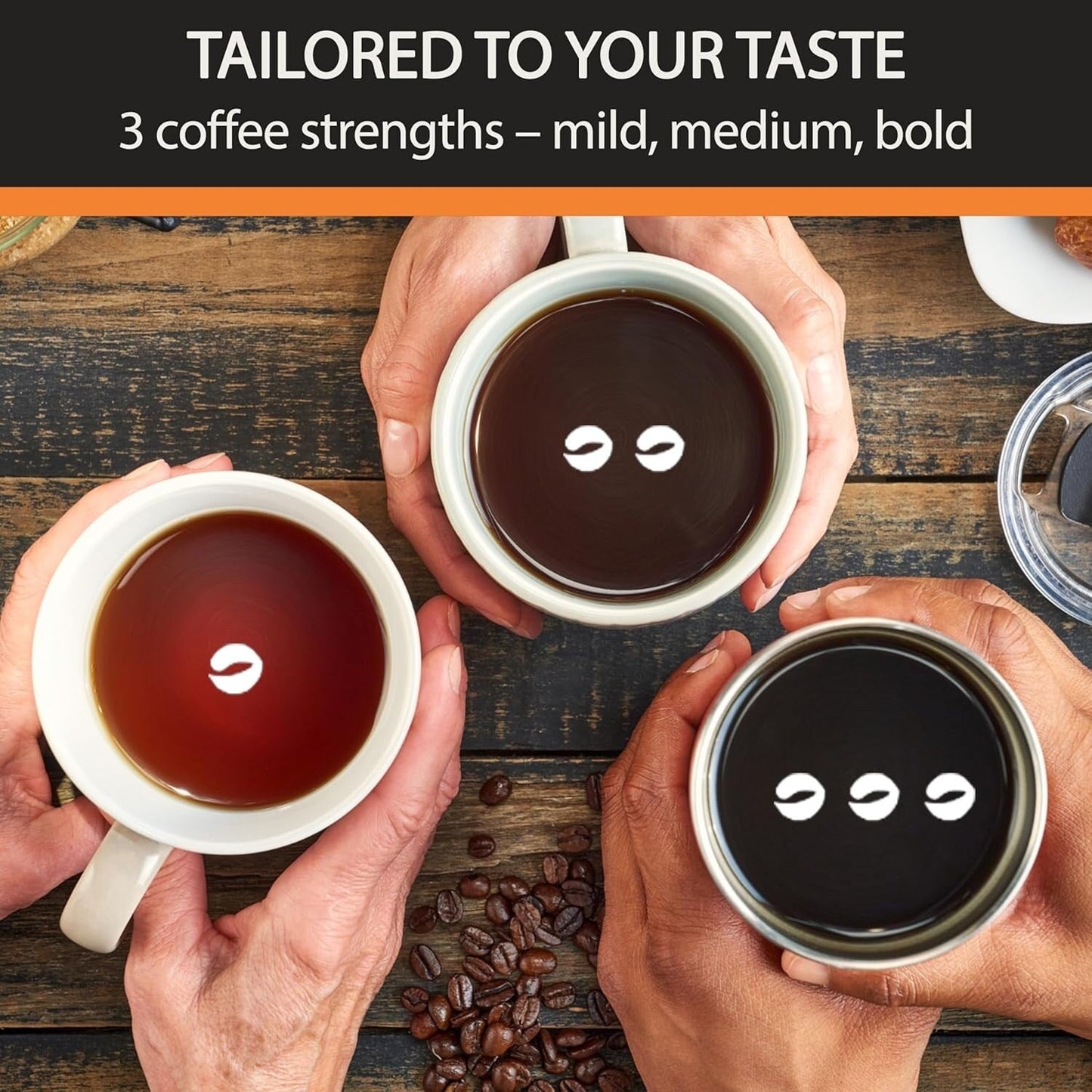 Programmierbare Kaffeemaschine für 14 Tassen, Edelstahlkaraffe, 3 Brühstärken, 24-Stunden-Timer, 4 Stunden Warmhaltefunktion