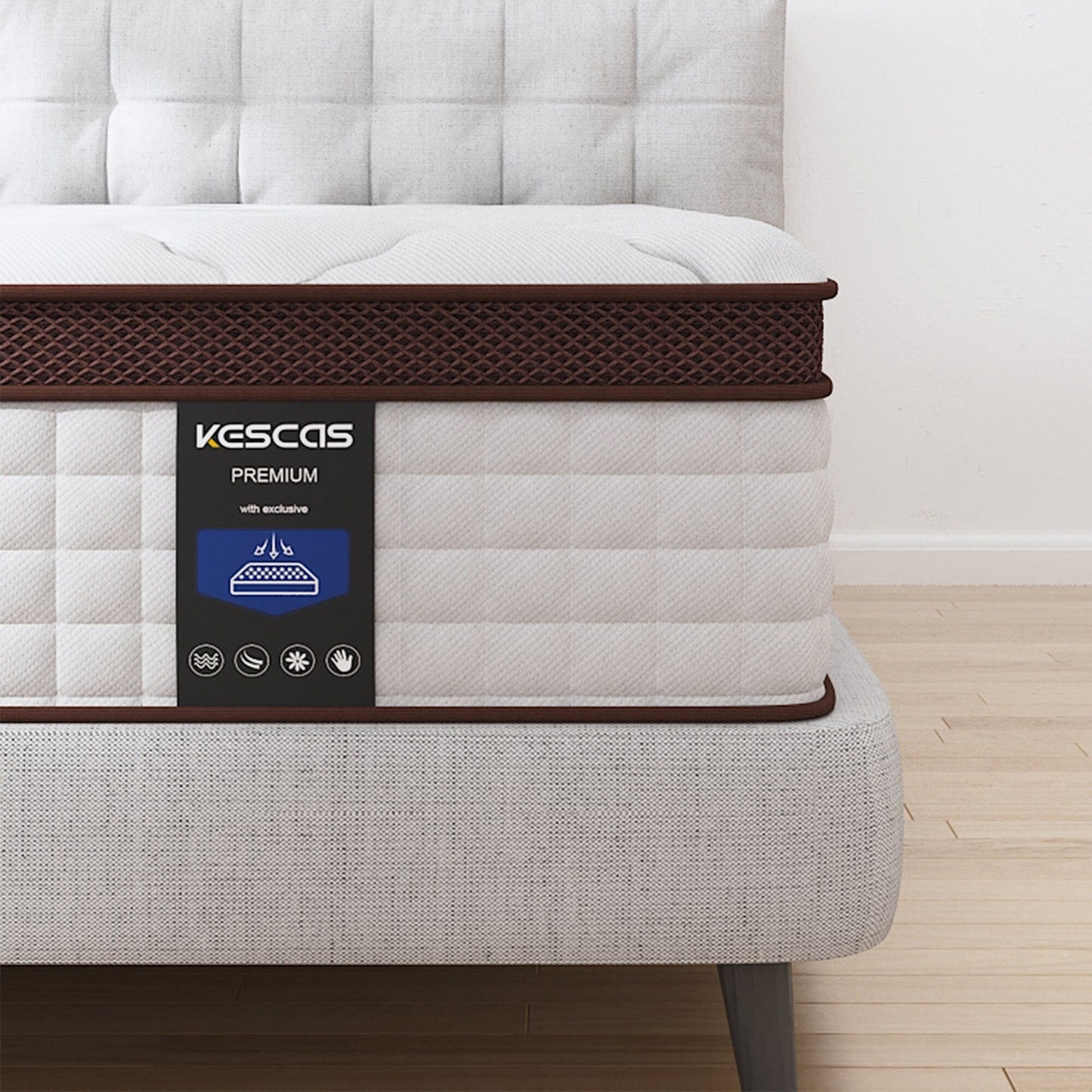 14 Zoll Matratze, Memory Foam und Taschenfederkern-Hybridmatratze, Matratze mittlerer Festigkeit, Queen- und King-Size optional