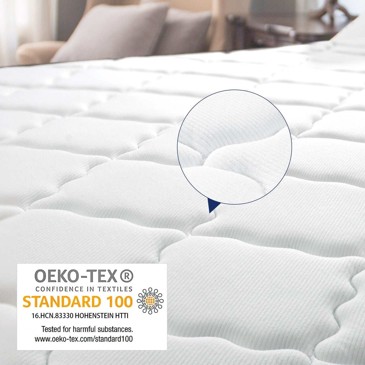 14 Zoll Matratze, Memory Foam und Taschenfederkern-Hybridmatratze, Matratze mittlerer Festigkeit, Queen- und King-Size optional