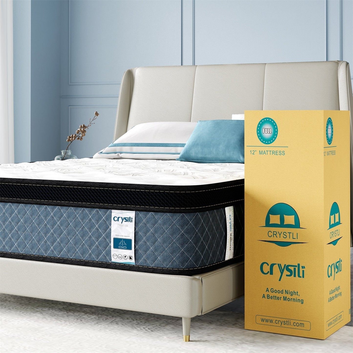 14-Zoll-Hybrid-Plüschmatratze in einer Box