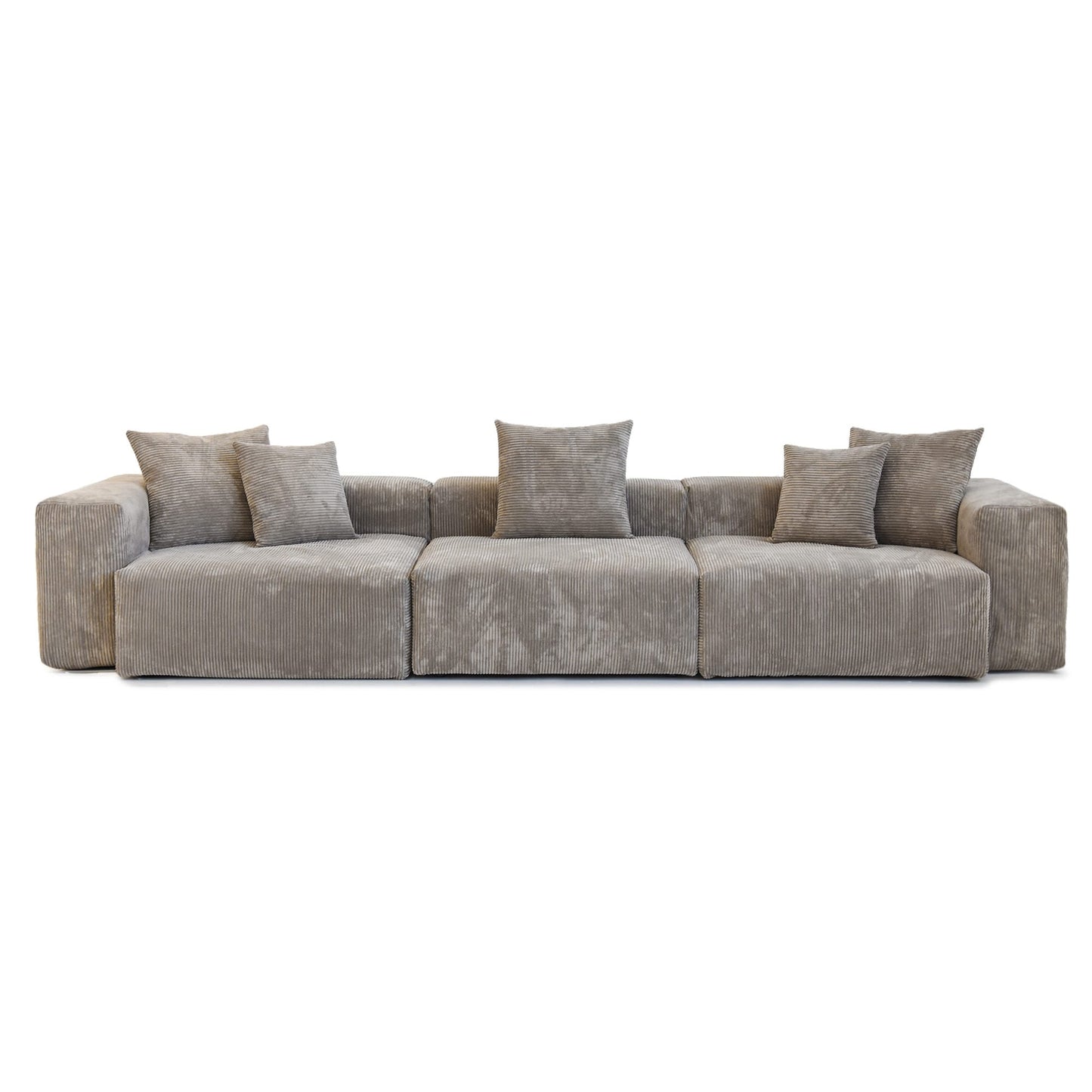 142 Contemporary Corduroy Sectional Sofa Classic Deep Couch