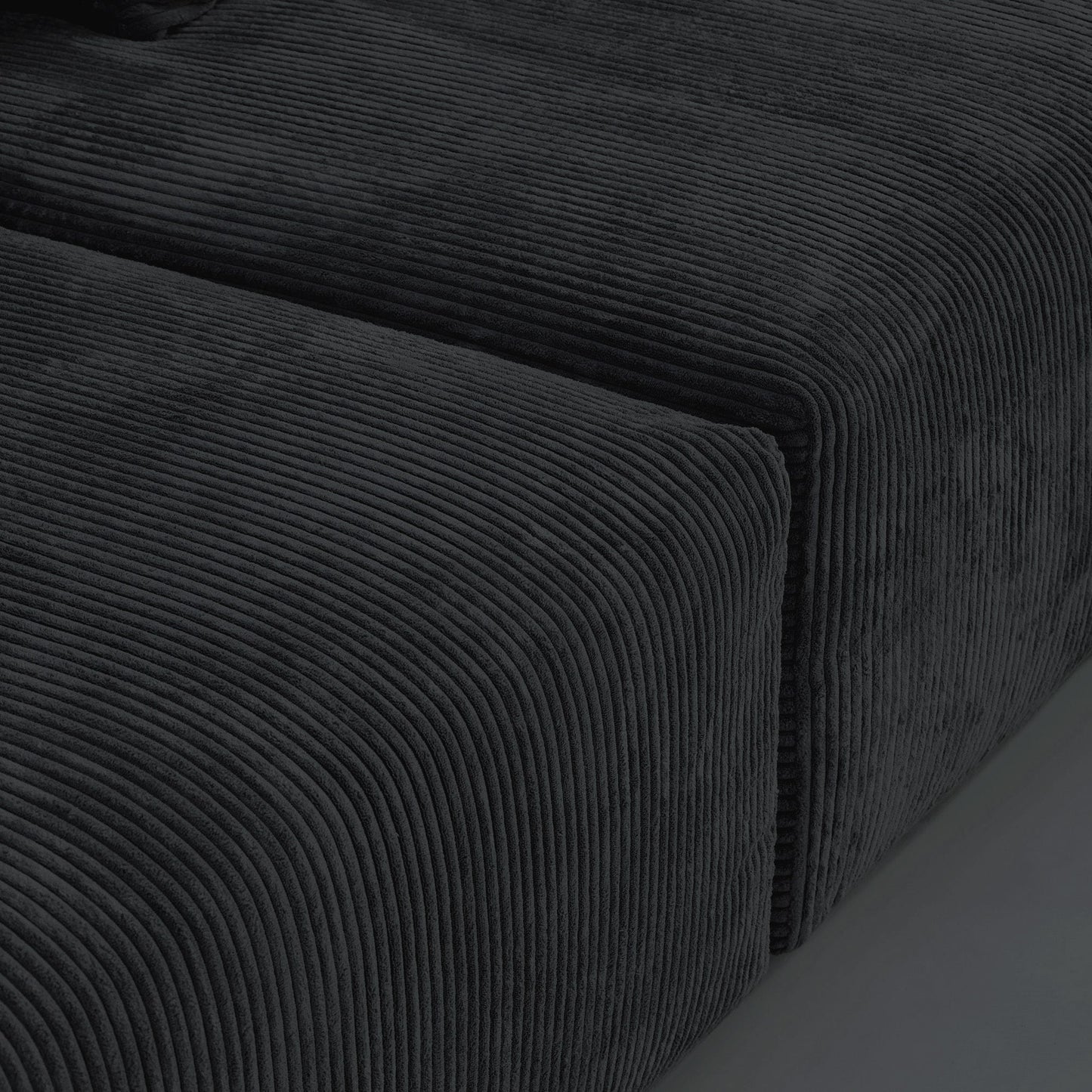142 Contemporary Corduroy Sectional Sofa Classic Deep Couch