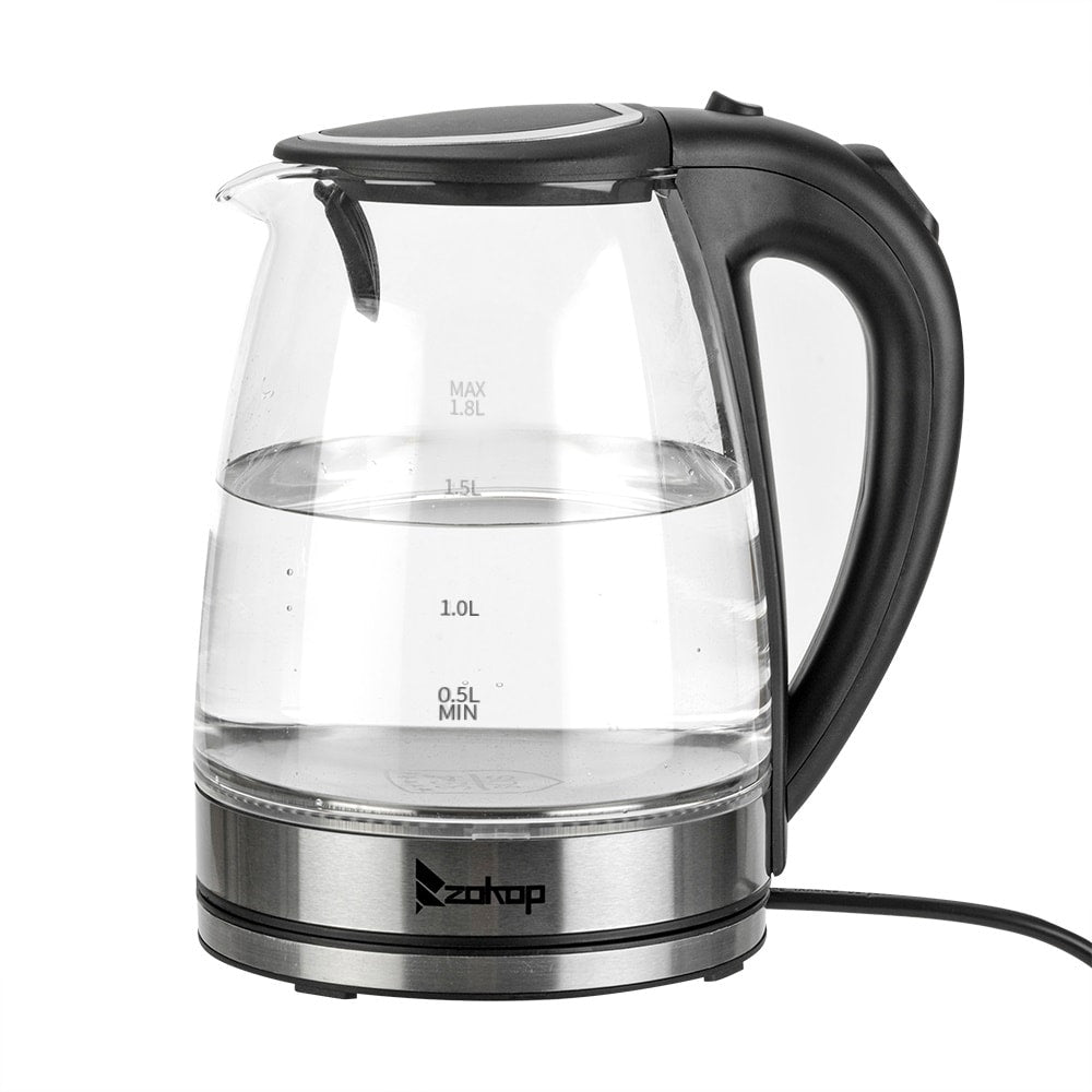 1500 W 1,8 l Wasserkocher, Wasserkocher, Glas Tee, Kaffeekanne, automatische Abschaltung